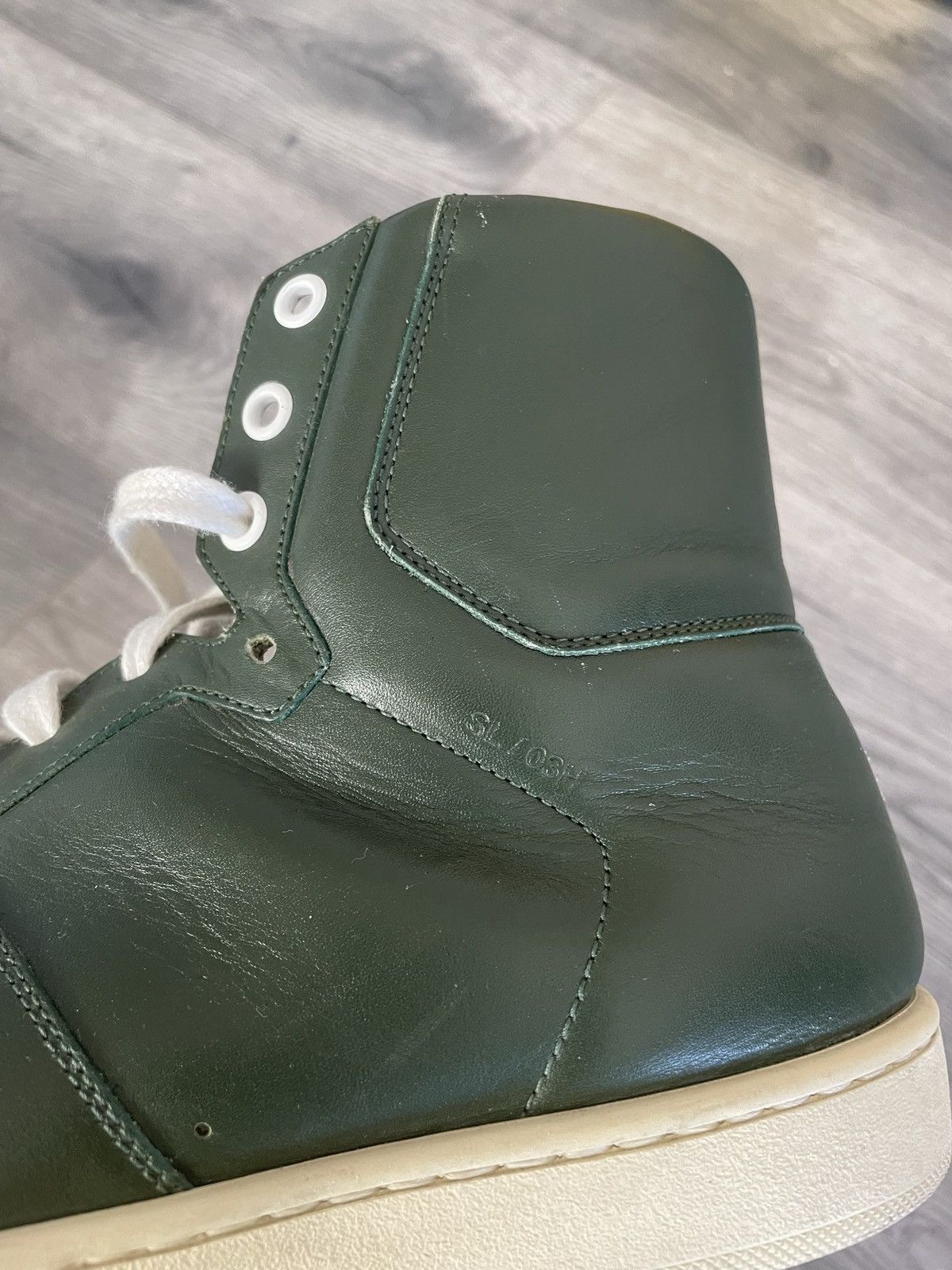Saint Laurent Paris Green SL-10H Hi-Top Sneakers Size US 8.5 / EU 41-42 - 4 Thumbnail