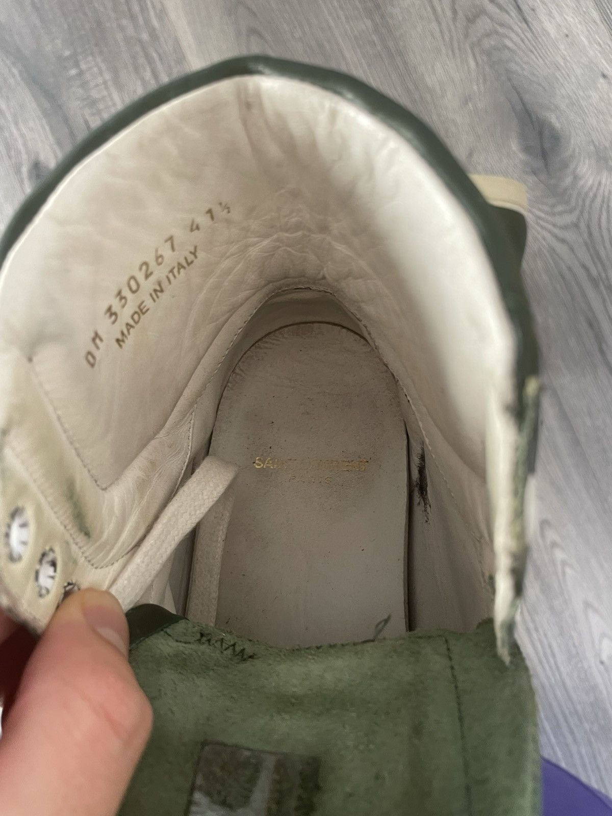 Saint Laurent Paris Green SL-10H Hi-Top Sneakers Size US 8.5 / EU 41-42 - 12 Thumbnail