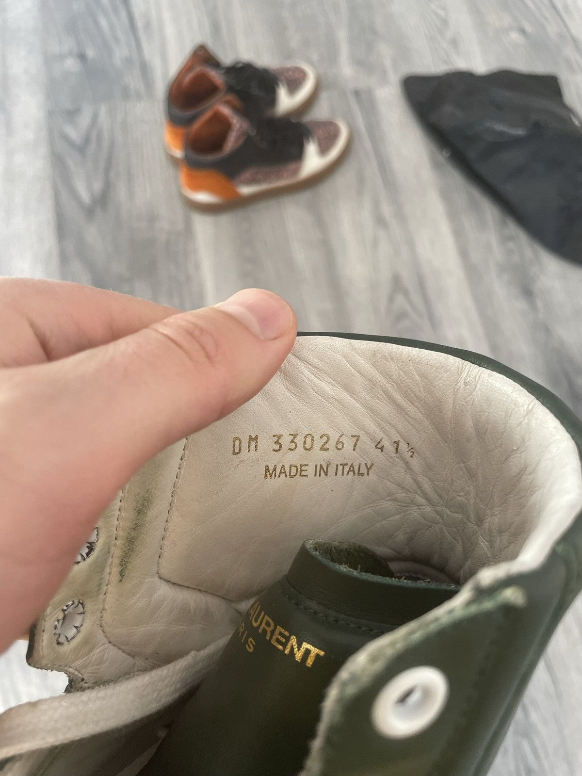 Saint Laurent Paris Green SL-10H Hi-Top Sneakers Size US 8.5 / EU 41-42 - 11 Thumbnail