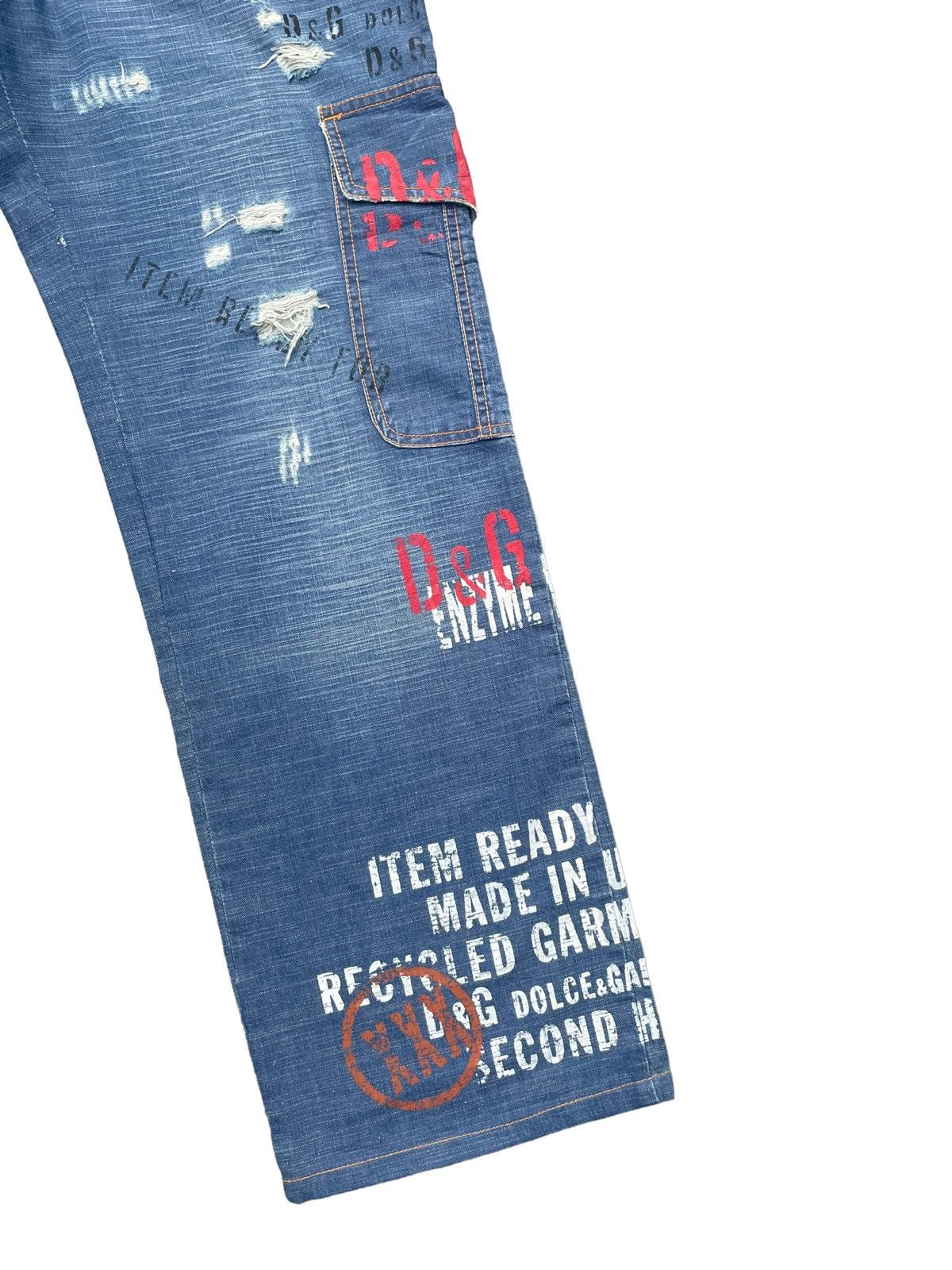 Dolce & Gabbana Vintage Dolce & Gabbana Side pocket Distressed Denim Size US 34 / EU 50 - 3 Thumbnail