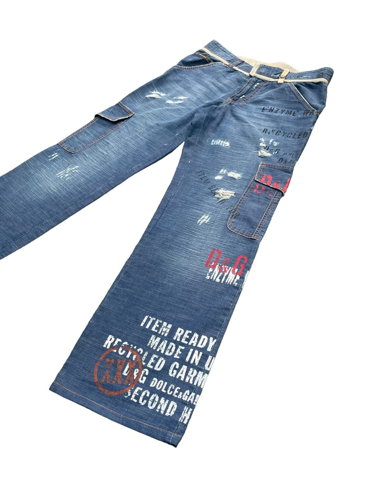 Dolce & Gabbana Vintage Dolce & Gabbana Side pocket Distressed Denim Size US 34 / EU 50 - 2 Thumbnail