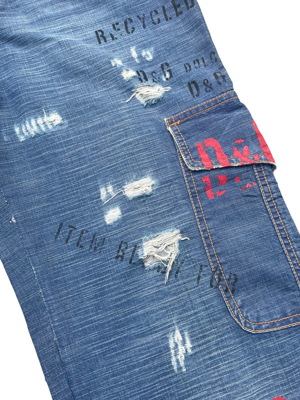 Dolce & Gabbana Vintage Dolce & Gabbana Side pocket Distressed Denim Size US 34 / EU 50 - 5 Thumbnail