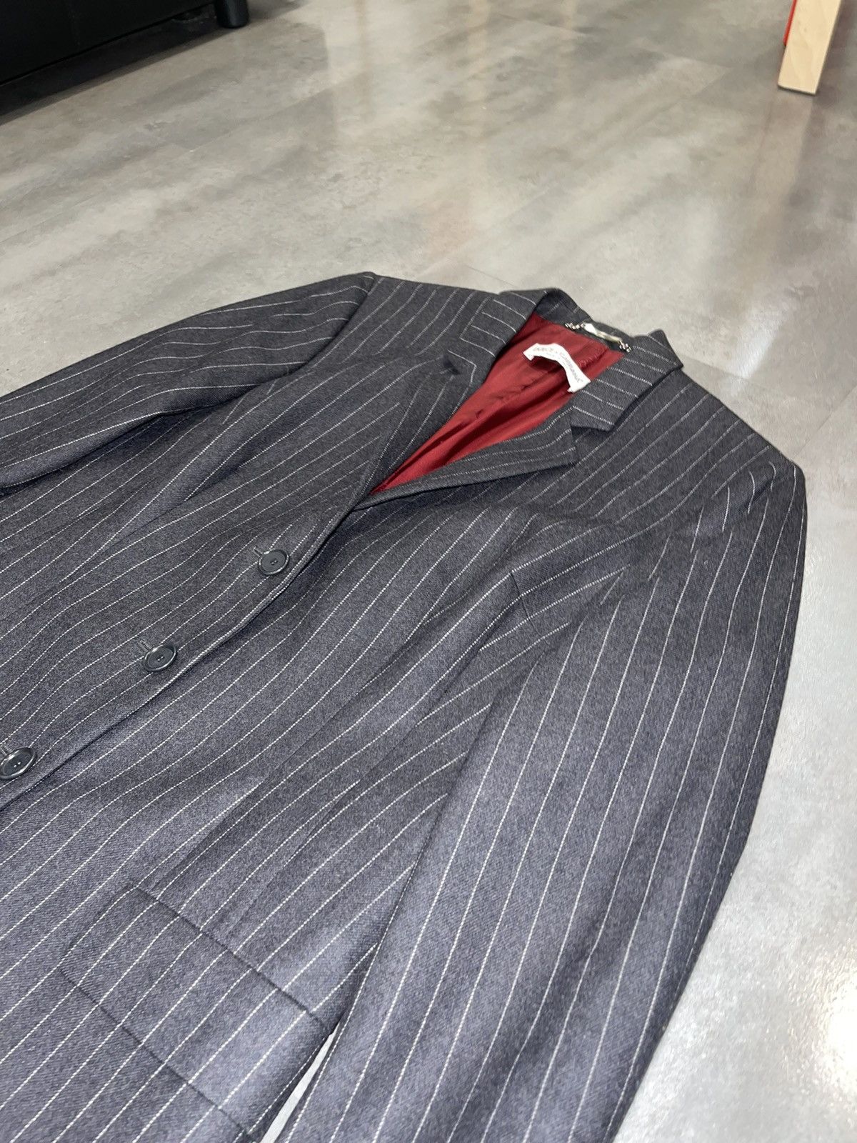 Dolce & Gabbana Dolce & Gabbana Gray Striped Wool Blazer Size US S / EU 44-46 / 1 - 8 Thumbnail