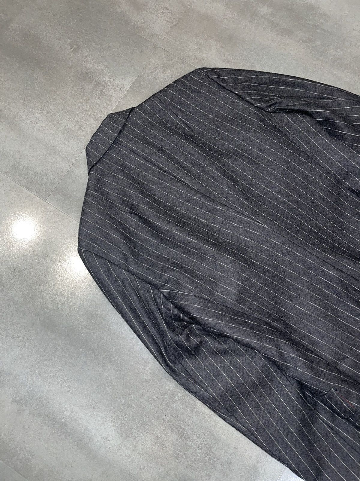 Dolce & Gabbana Dolce & Gabbana Gray Striped Wool Blazer Size US S / EU 44-46 / 1 - 14 Thumbnail