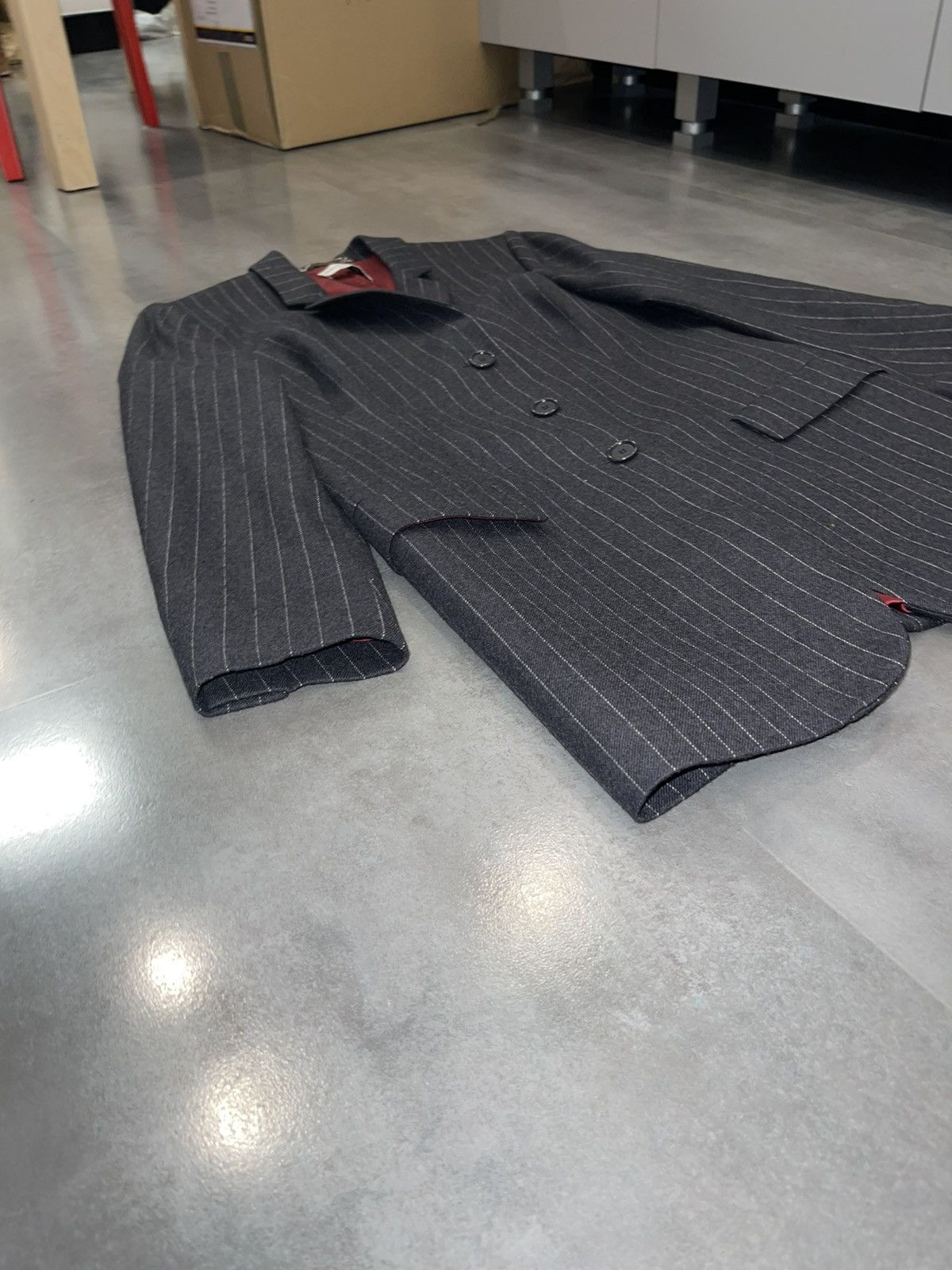 Dolce & Gabbana Dolce & Gabbana Gray Striped Wool Blazer Size US S / EU 44-46 / 1 - 5 Thumbnail