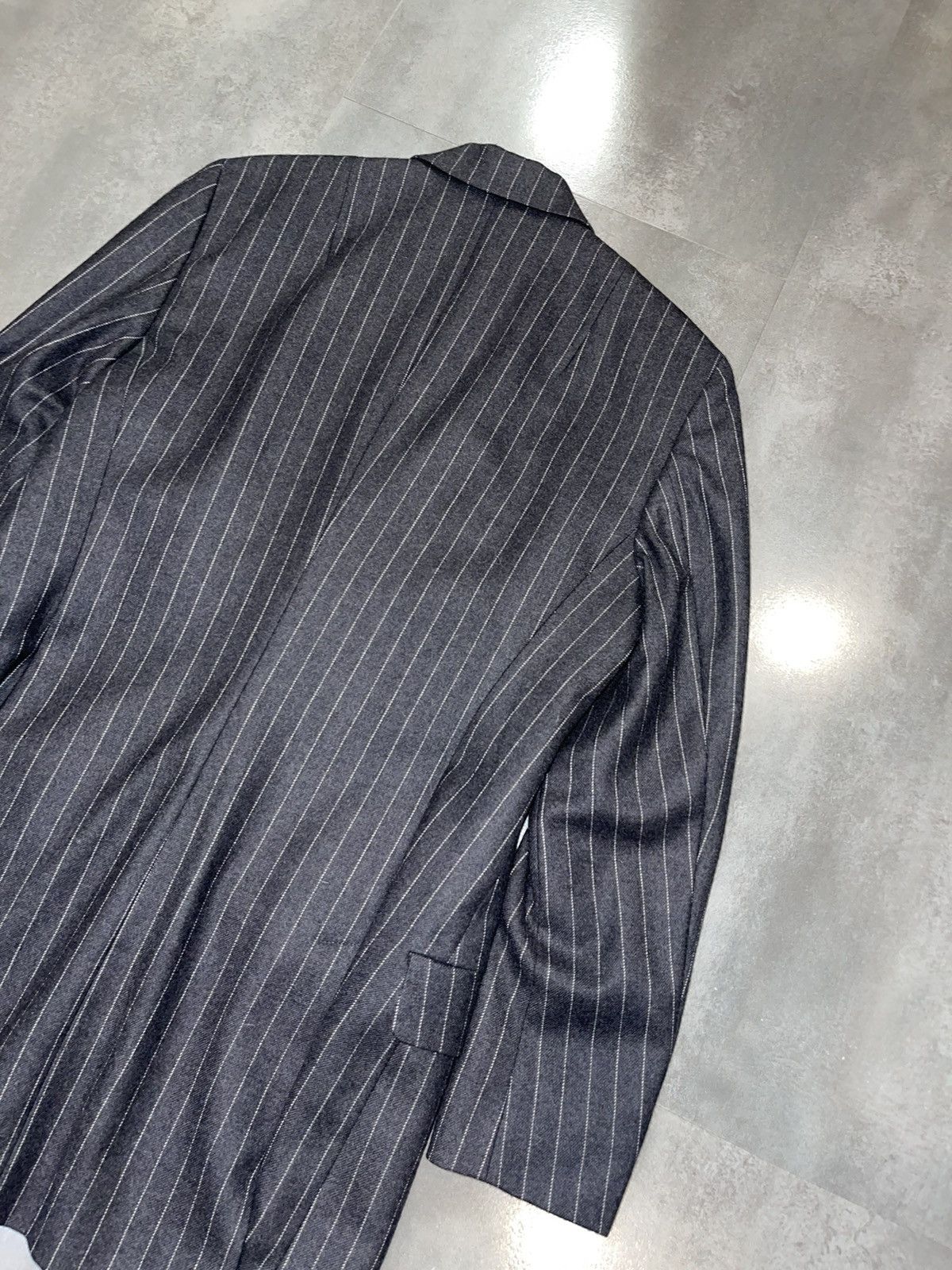 Dolce & Gabbana Dolce & Gabbana Gray Striped Wool Blazer Size US S / EU 44-46 / 1 - 13 Thumbnail