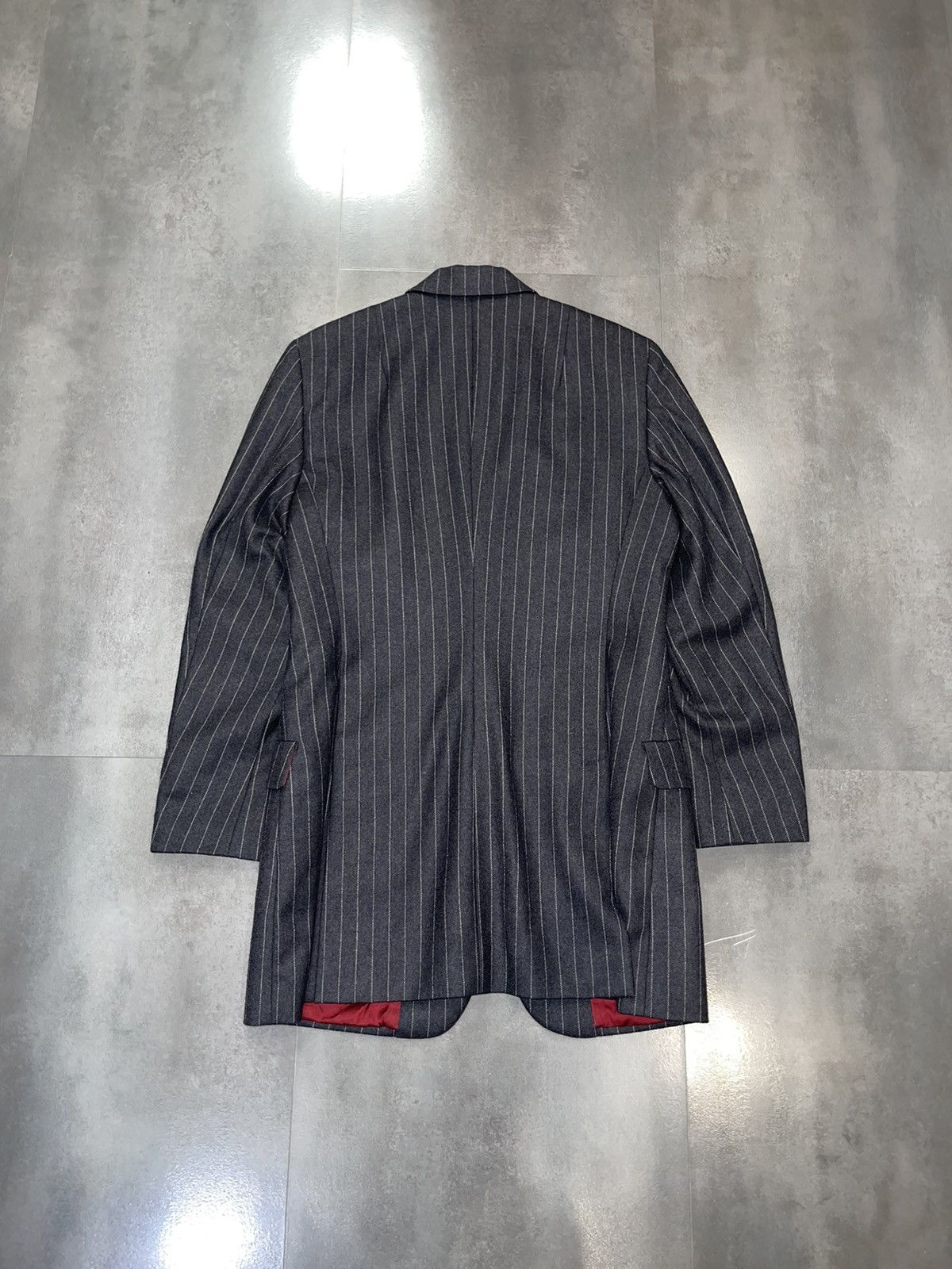 Dolce & Gabbana Dolce & Gabbana Gray Striped Wool Blazer Size US S / EU 44-46 / 1 - 10 Thumbnail