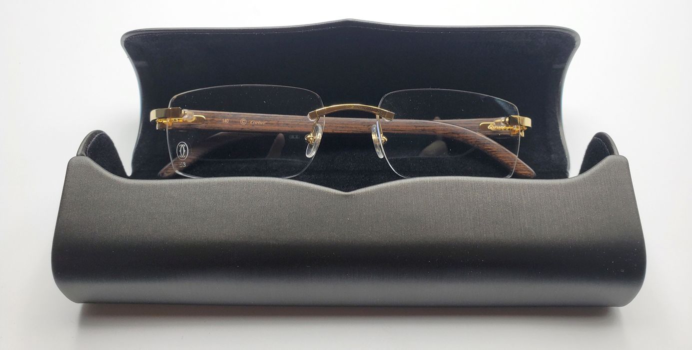 Cartier NEW Cartier Ibiza Wood Gold Glasses CT00520 Grailed