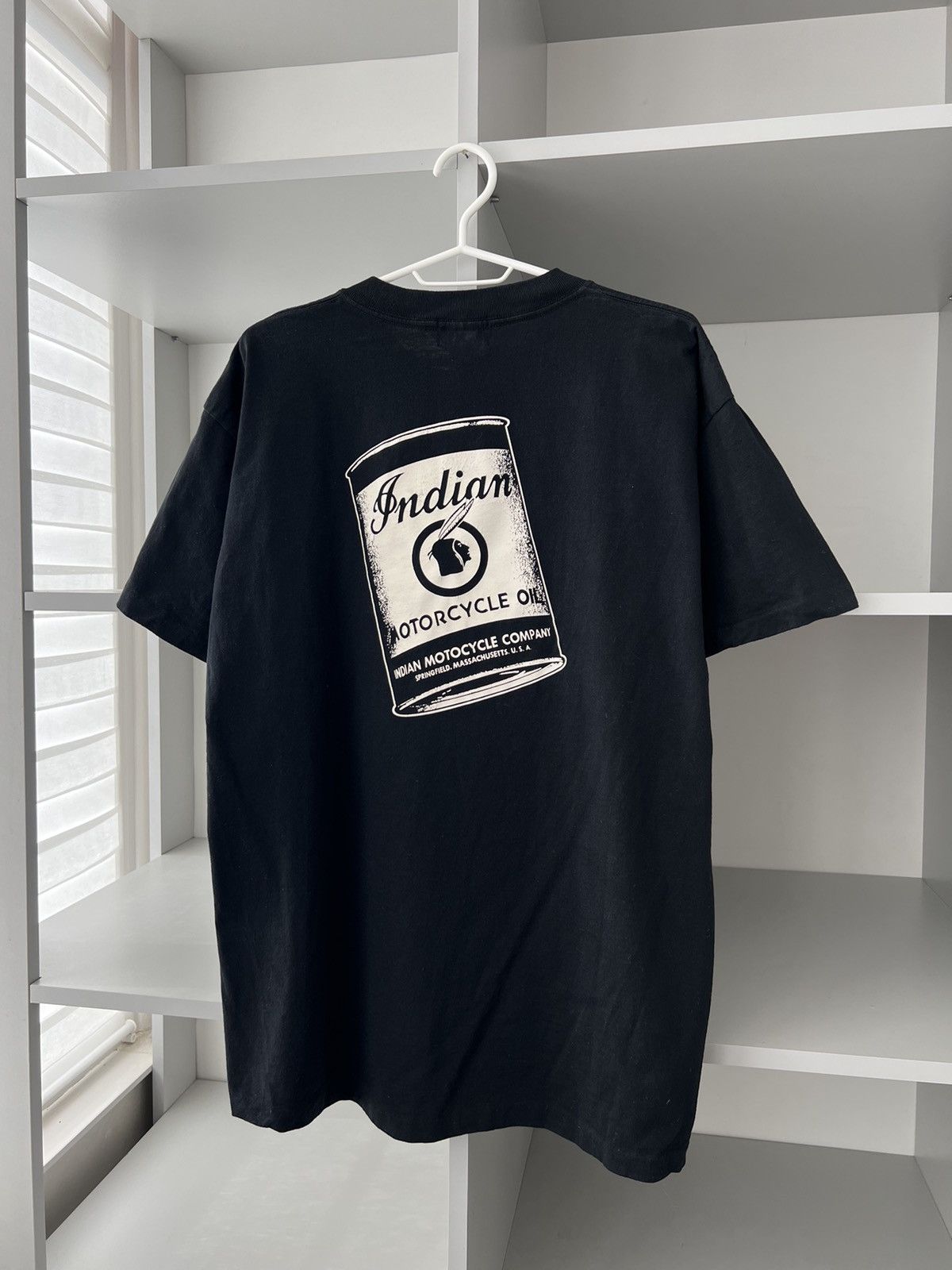 Indian Motorcycle × Vintage Indian Motorcycle Oil Vintage USA Springfield Tee Size US L / EU 52-54 / 3 - 1 Thumbnail