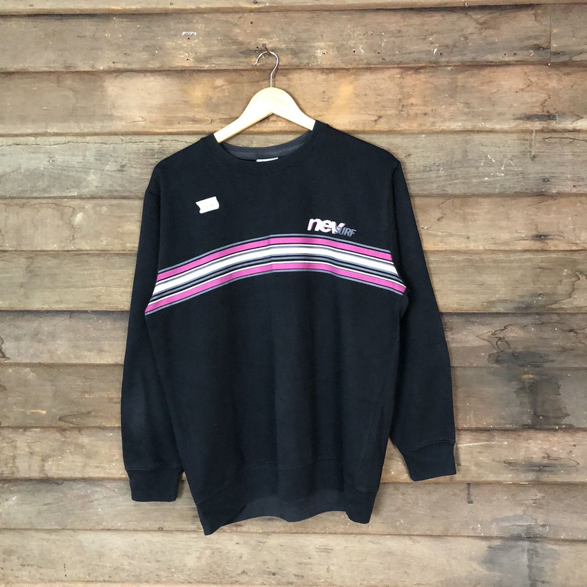 Vintage Nev Surf Future Shapes Black Sweatshirt #147B Size US L / EU 52-54 / 3 - 3 Thumbnail