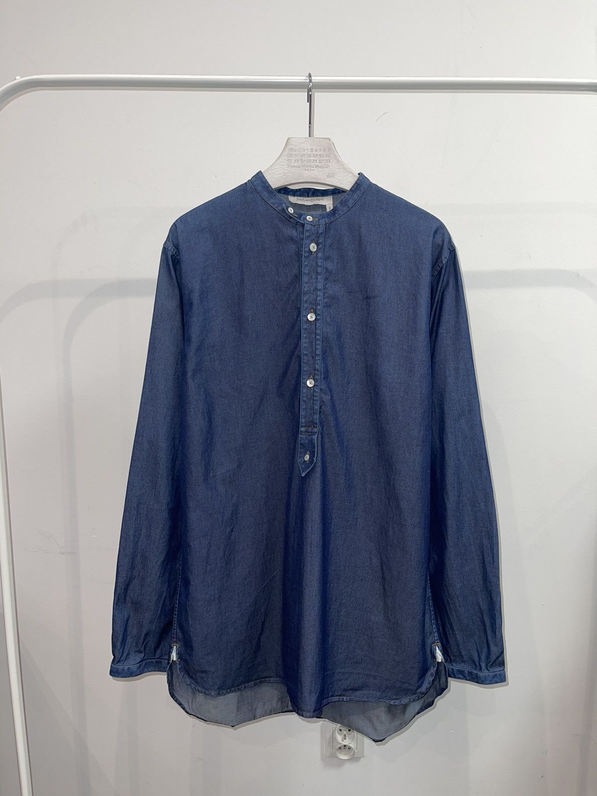Saint Laurent Paris Archive! FW11 Pilati Era Yves Saint Laurent Denim Shirt Size US M / EU 48-50 / 2 - 4 Thumbnail