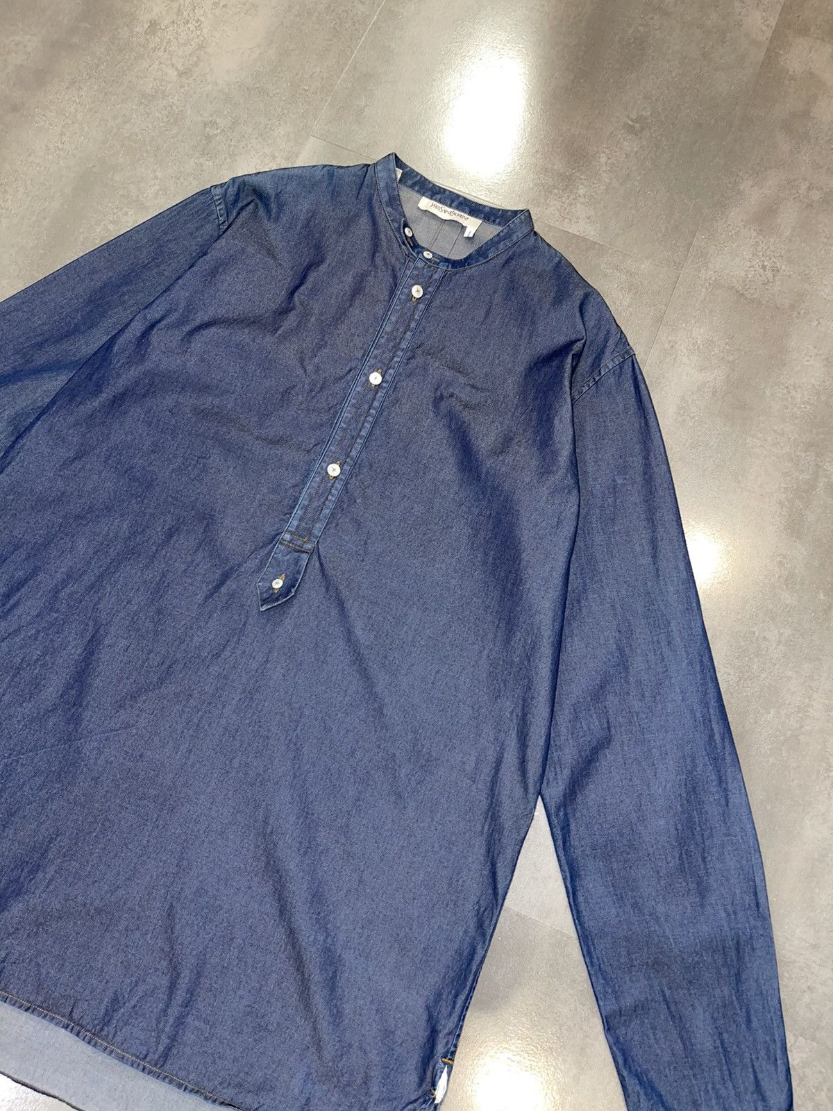 Saint Laurent Paris Archive! FW11 Pilati Era Yves Saint Laurent Denim Shirt Size US M / EU 48-50 / 2 - 8 Thumbnail