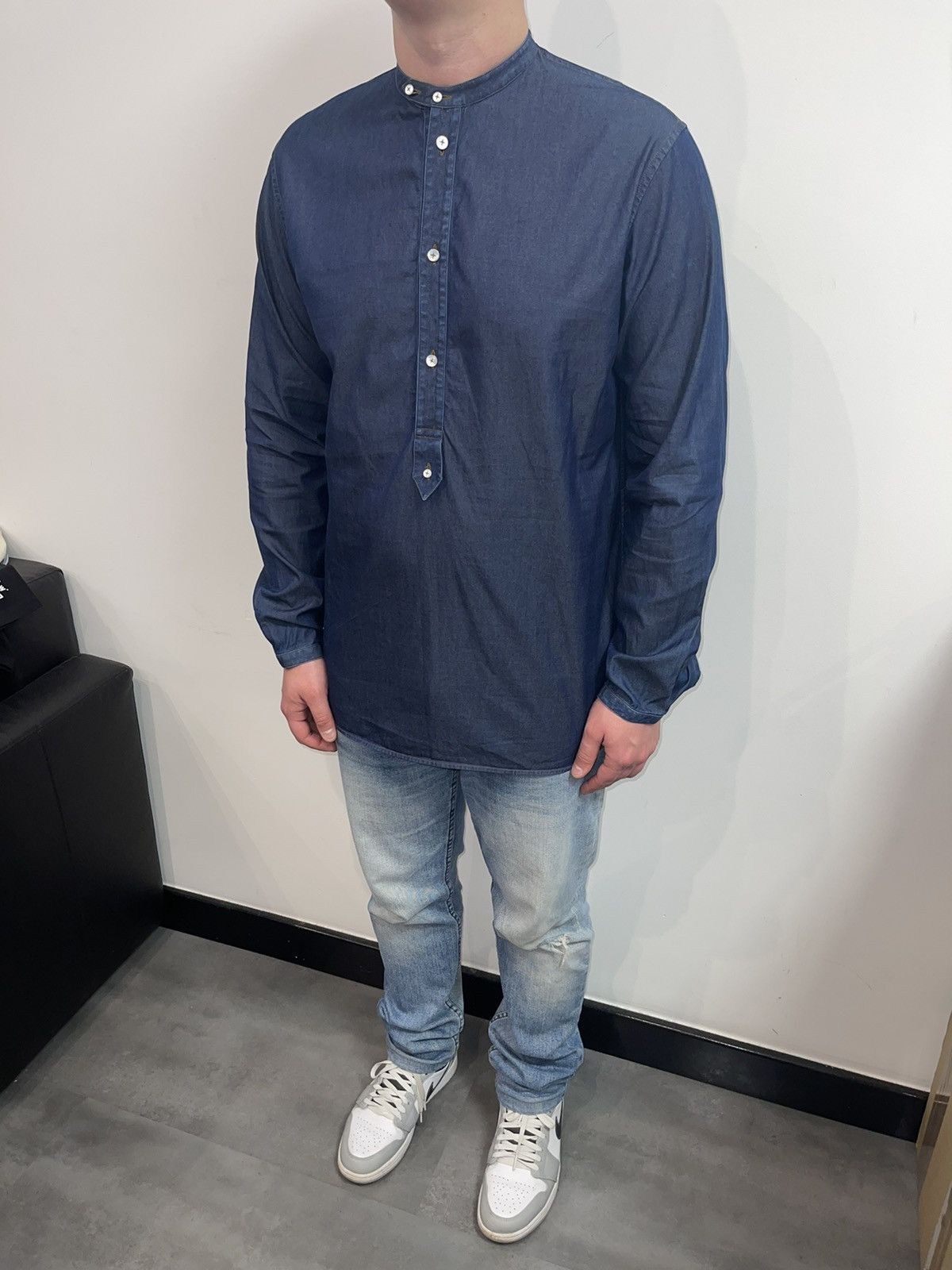 Saint Laurent Paris Archive! FW11 Pilati Era Yves Saint Laurent Denim Shirt Size US M / EU 48-50 / 2 - 2 Thumbnail