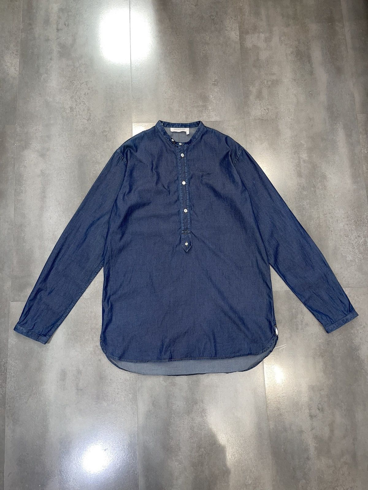 Saint Laurent Paris Archive! FW11 Pilati Era Yves Saint Laurent Denim Shirt Size US M / EU 48-50 / 2 - 1 Thumbnail