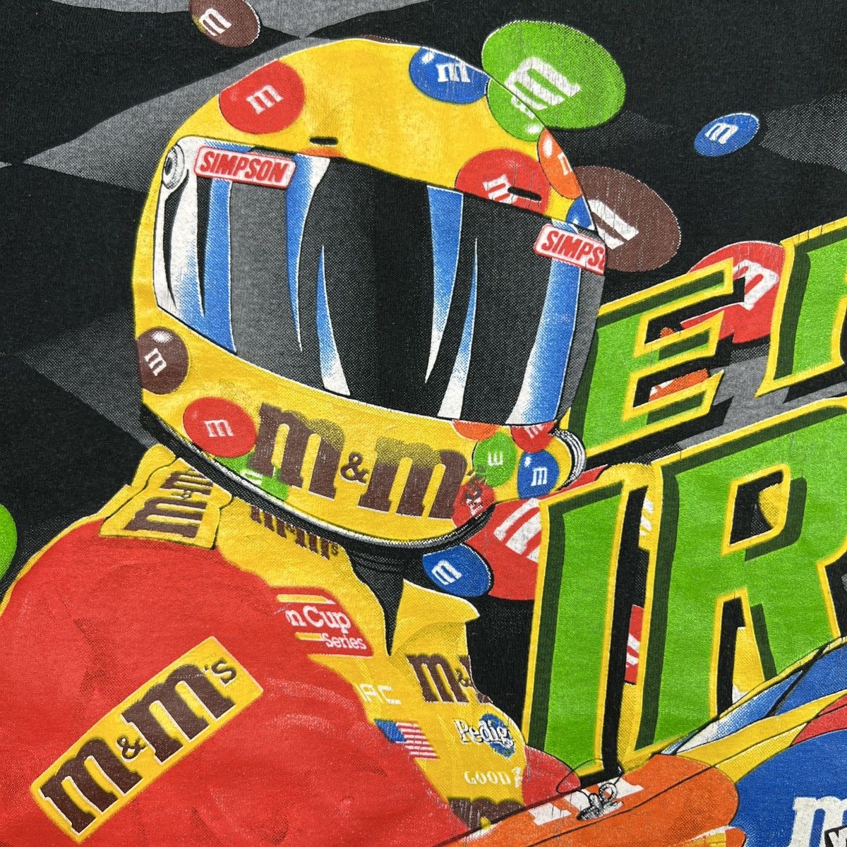 Vintage 1999 Ernie Irvan T Shirt M&Ms NASCAR Racing AOP Tee