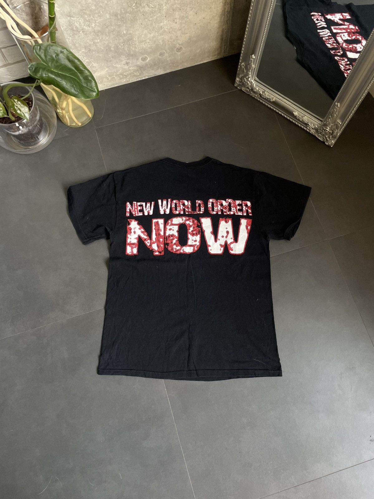 Band Tees Illegible death Rock Band Metal Tee Size M NEW WORLD ORDER Size US M / EU 48-50 / 2 - 2 Thumbnail