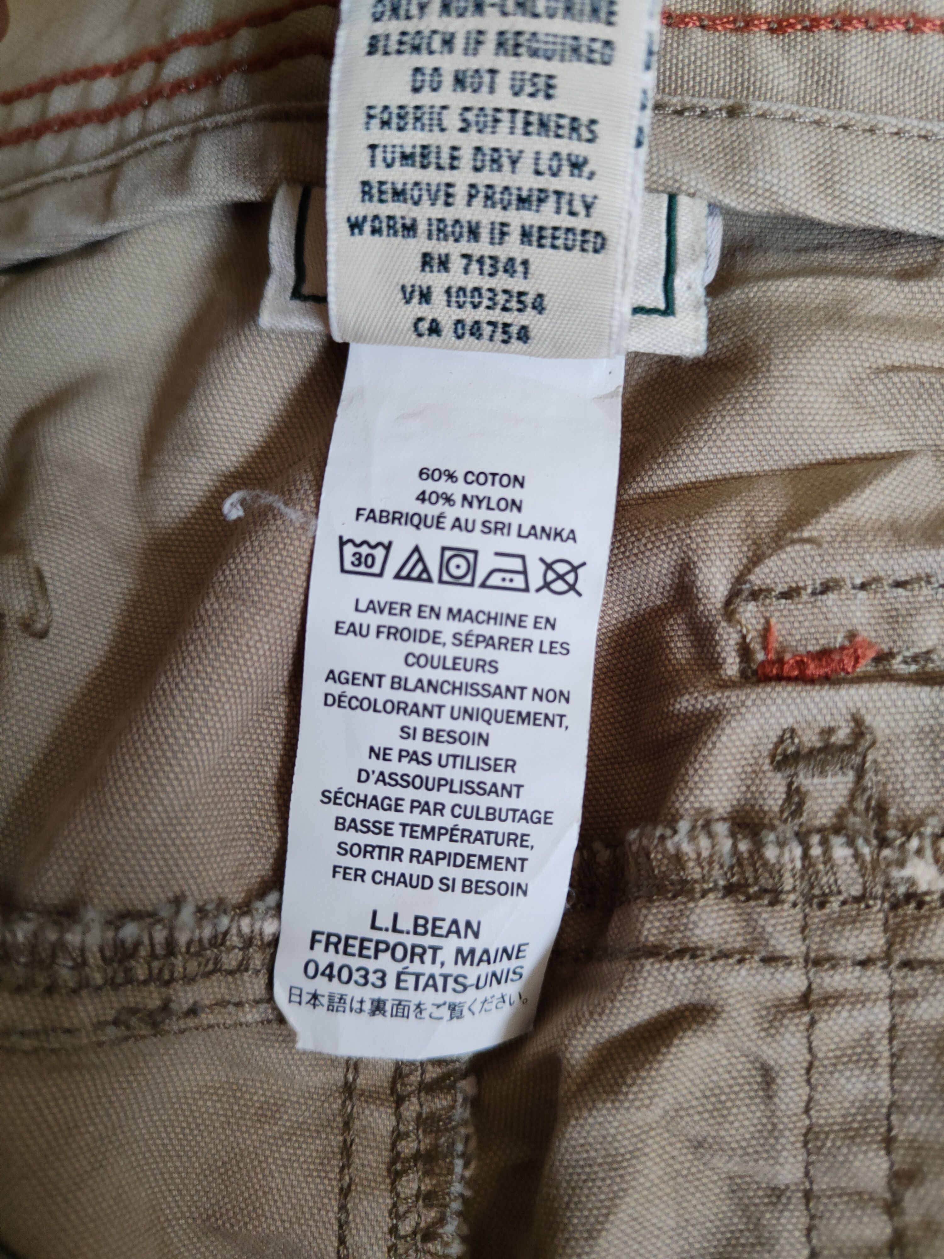 L.L. Bean L.L.Bean Beige Multipocket Tactical Cargo Pants #S782DL Size US 32 / EU 48 - 14 Thumbnail