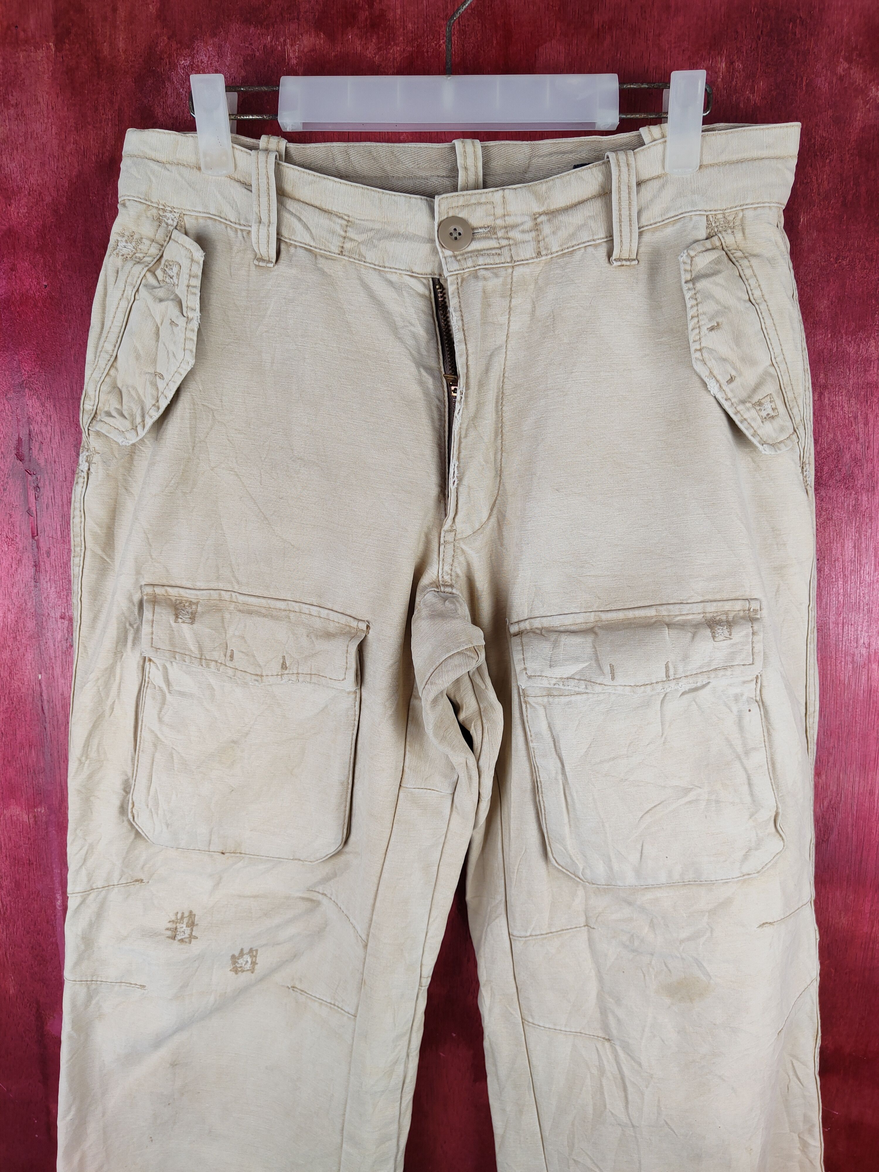 Japanese Brand Oshkosh Brown Multipocket Tactical Cargo Pants #S776DL Size US 30 / EU 46 - 2 Thumbnail