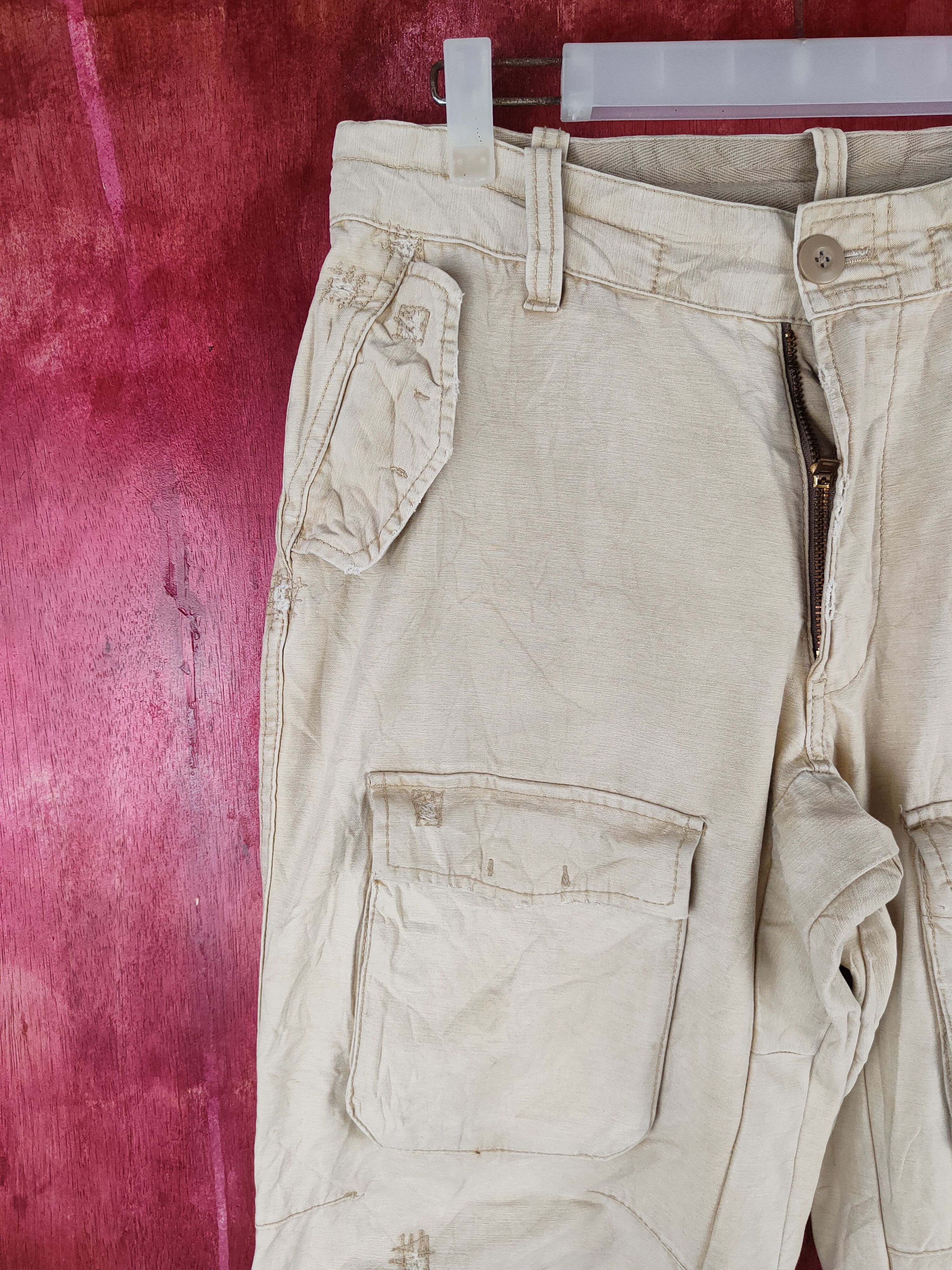 Japanese Brand Oshkosh Brown Multipocket Tactical Cargo Pants #S776DL Size US 30 / EU 46 - 3 Thumbnail