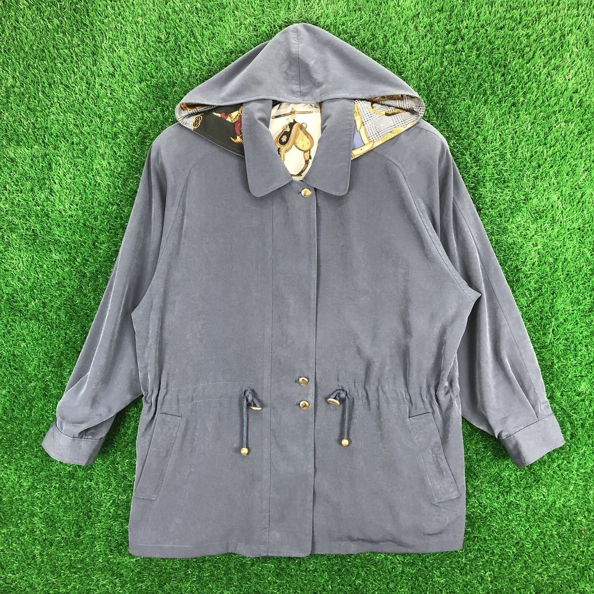 Vintage Vintage Rayon Blouse Zipper Jacket Hoodie Size L / US 10 / IT 46 - 1 Thumbnail