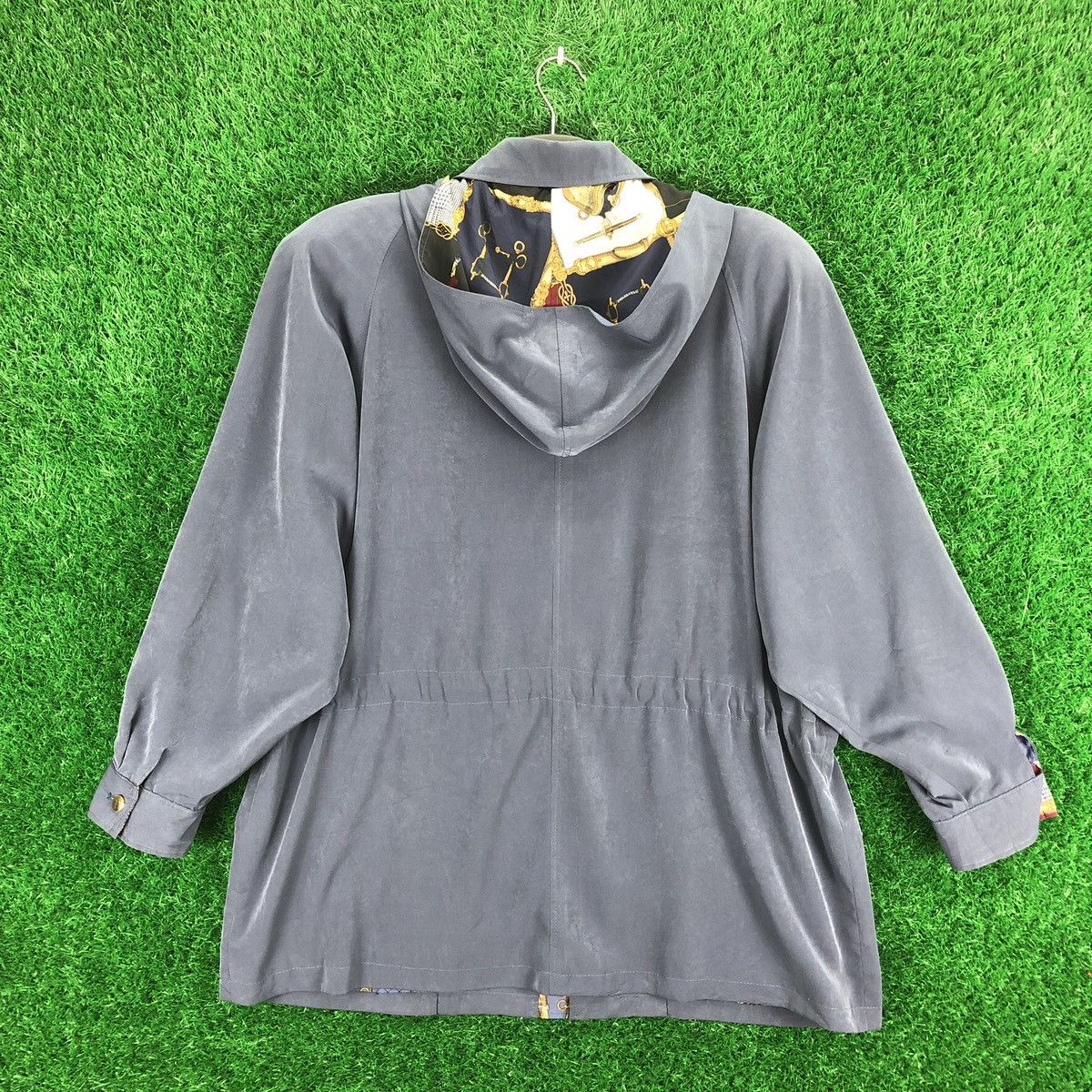 Vintage Vintage Rayon Blouse Zipper Jacket Hoodie Size L / US 10 / IT 46 - 4 Thumbnail