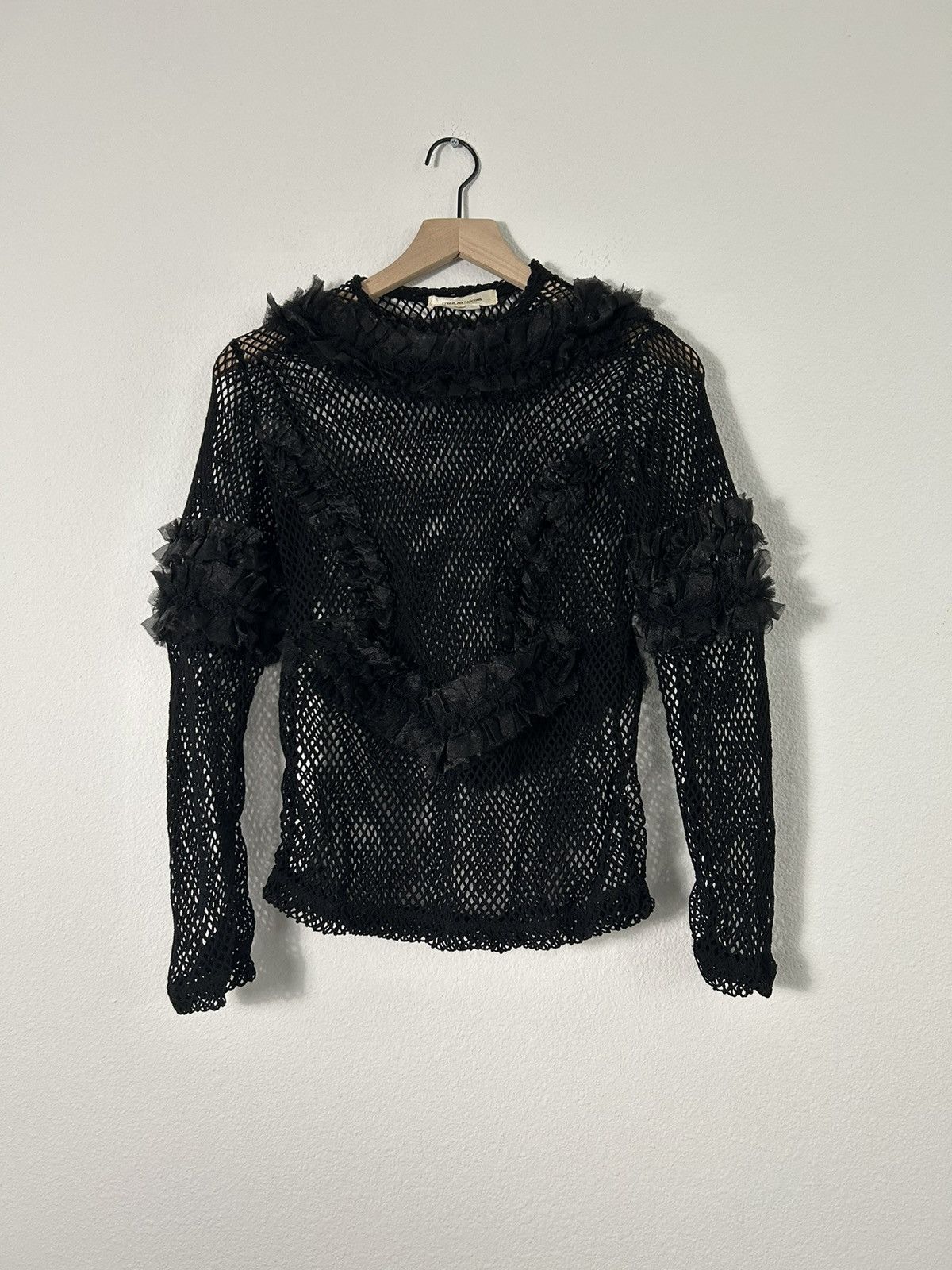 Comme des Garcons Mesh Ruffle Trim Longsleeve Size S / US 4 / IT 40 - 1 Thumbnail