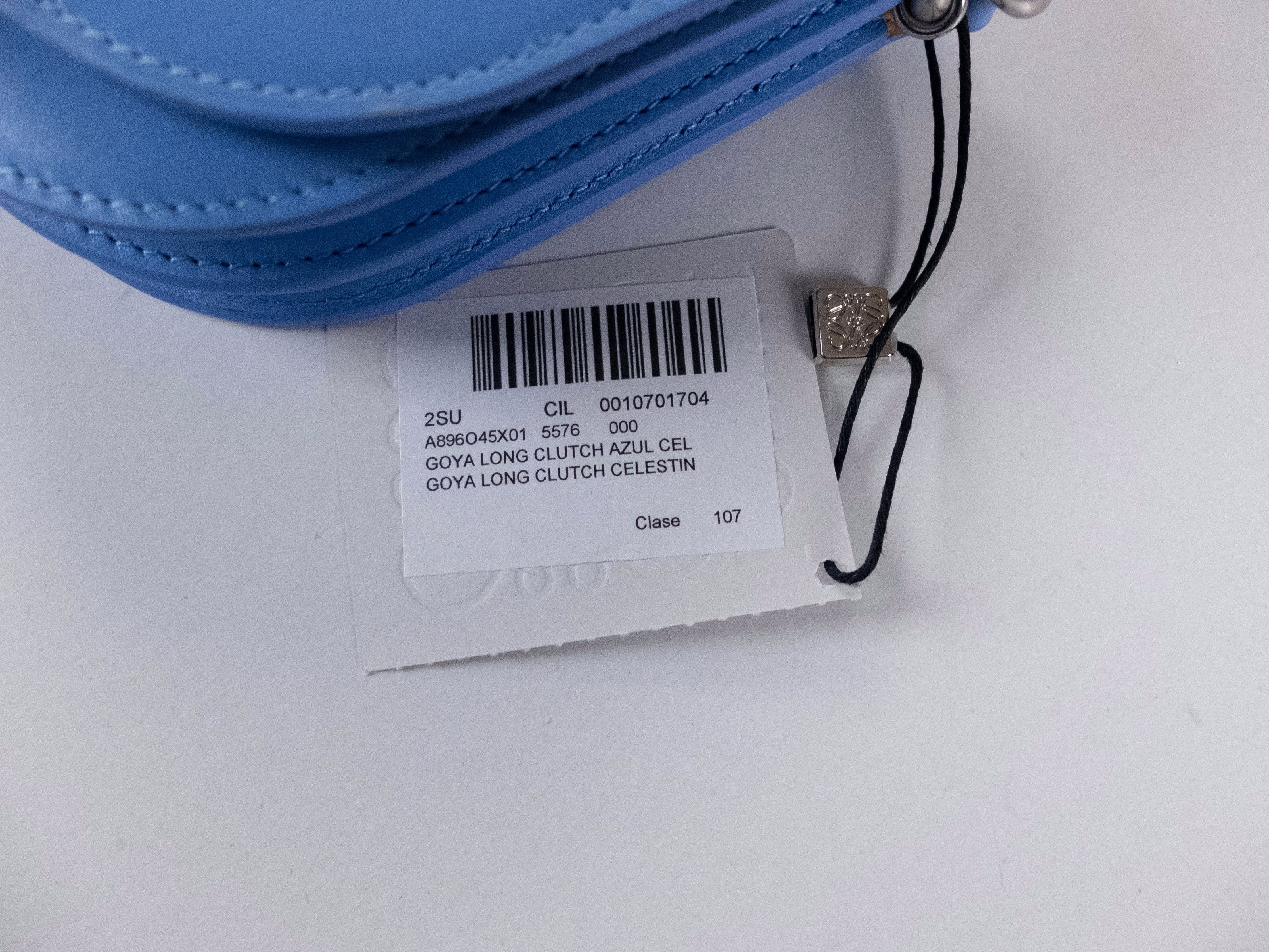 Loewe LOEWE Goya celestine blue long leather chain clutch bag Size ONE SIZE - 5 Thumbnail