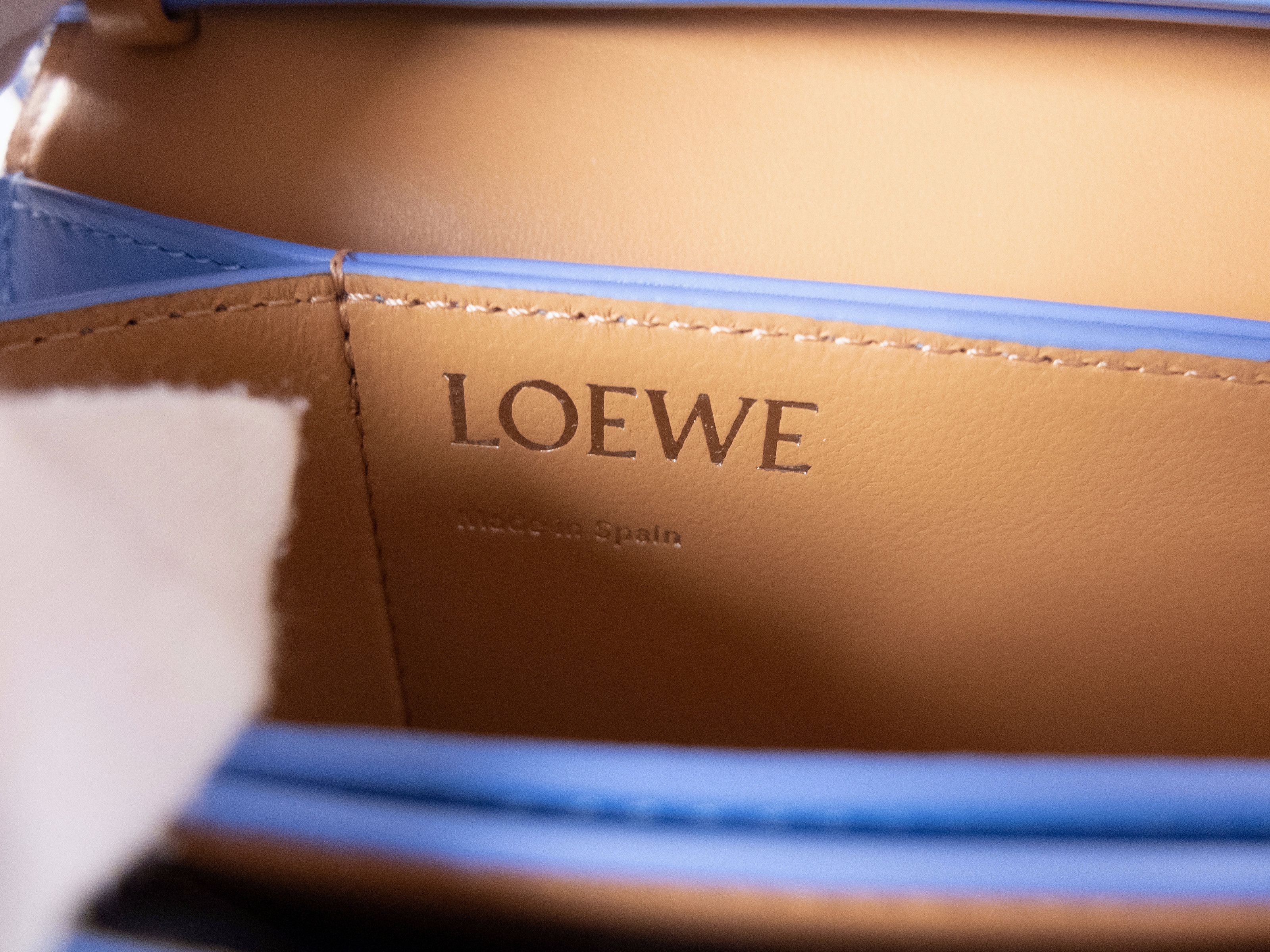 Loewe LOEWE Goya celestine blue long leather chain clutch bag Size ONE SIZE - 12 Thumbnail