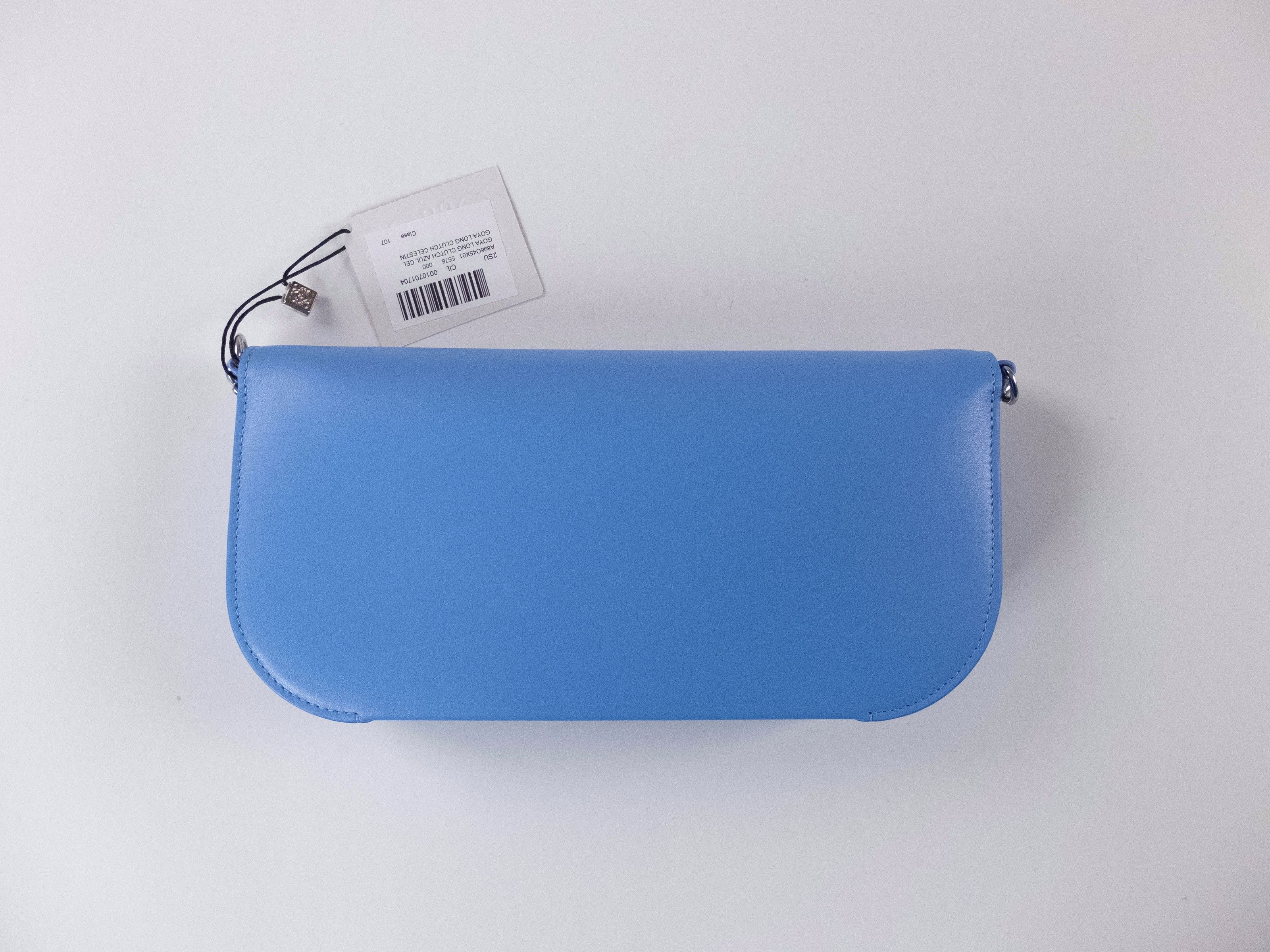 Loewe LOEWE Goya celestine blue long leather chain clutch bag Size ONE SIZE - 8 Thumbnail