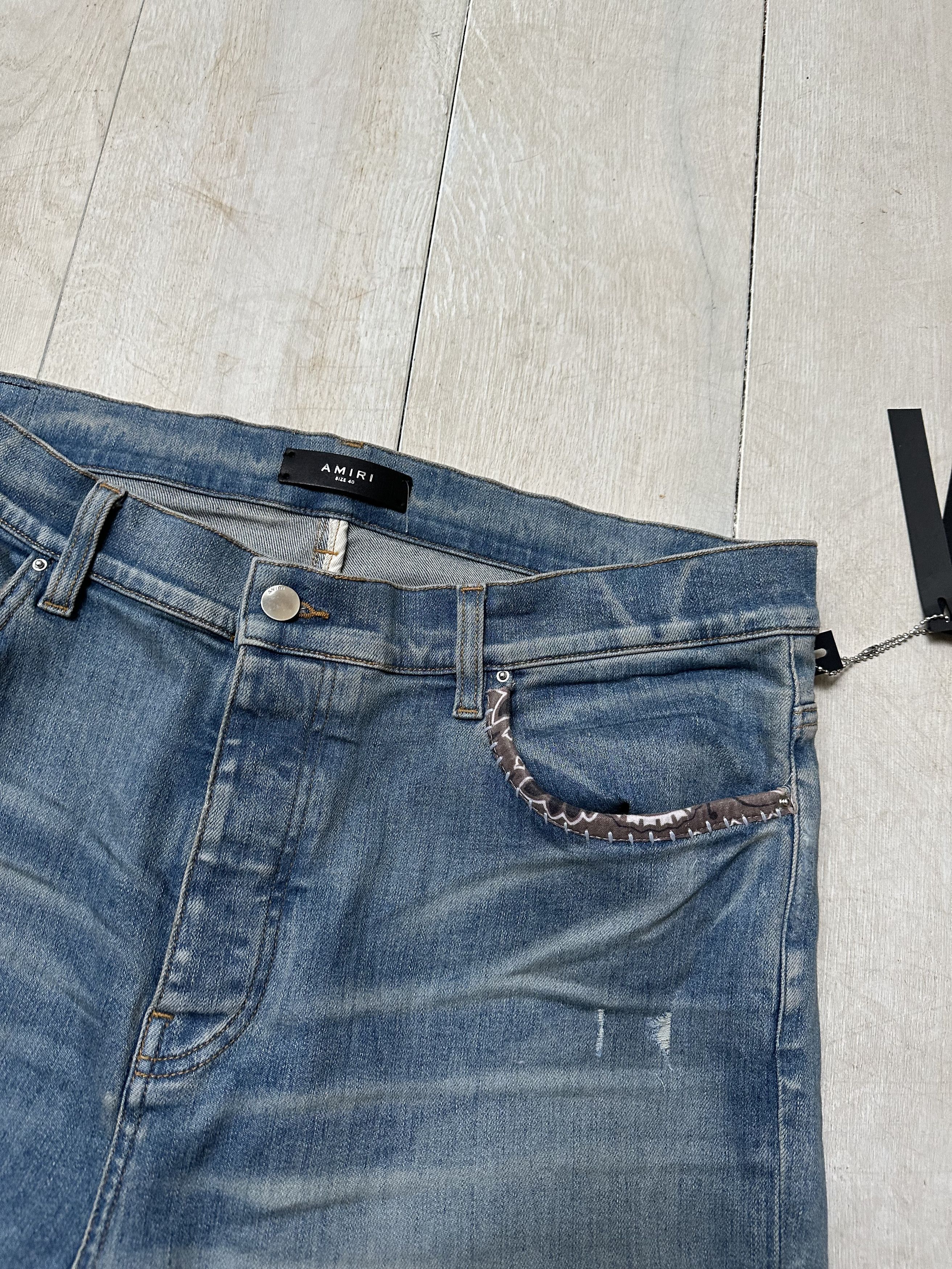 Amiri AMIRI BANDANA ART PATCH JEANS Size US 40 / EU 56 - 4 Thumbnail