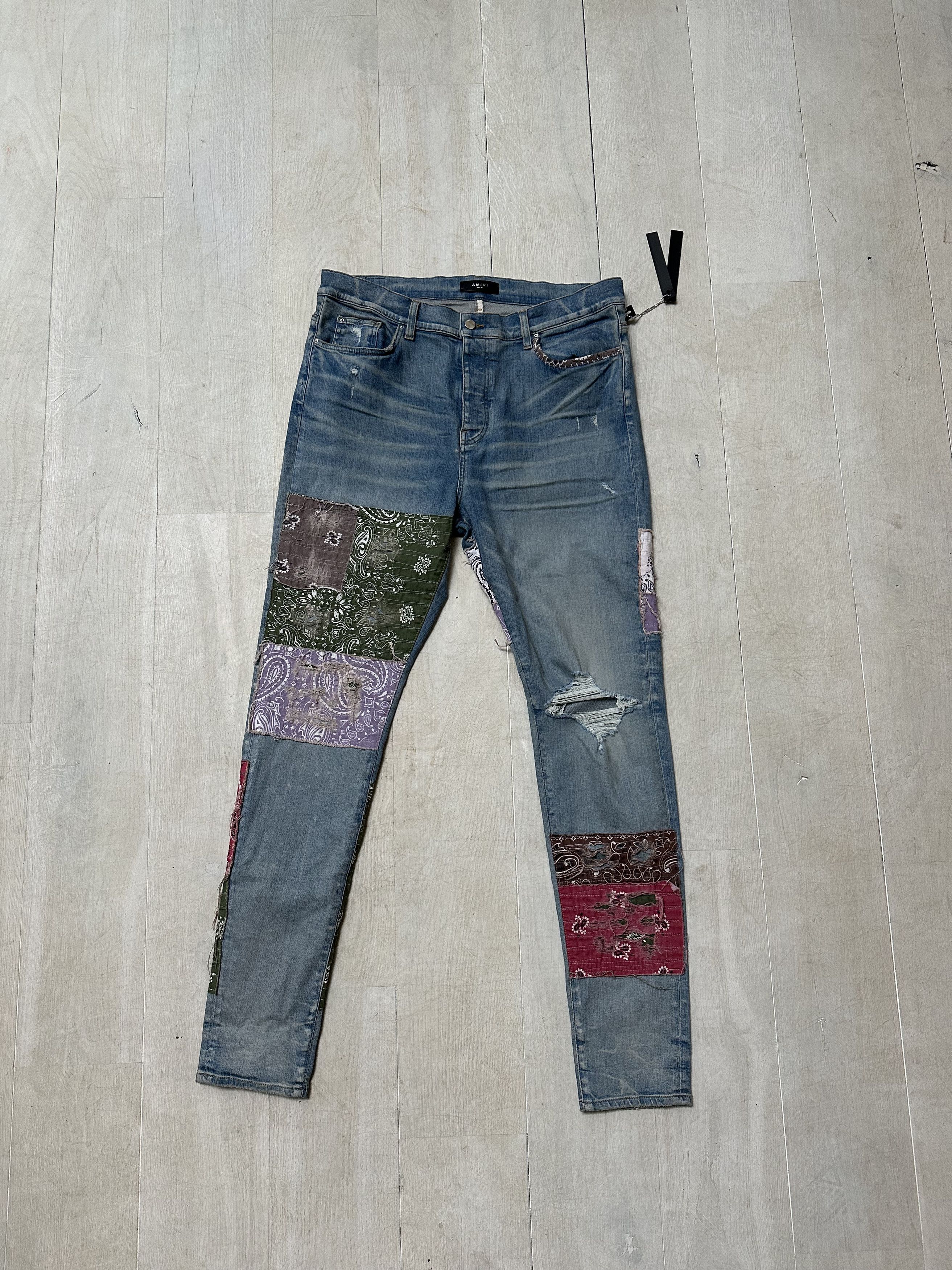 Amiri AMIRI BANDANA ART PATCH JEANS Size US 40 / EU 56 - 1 Thumbnail