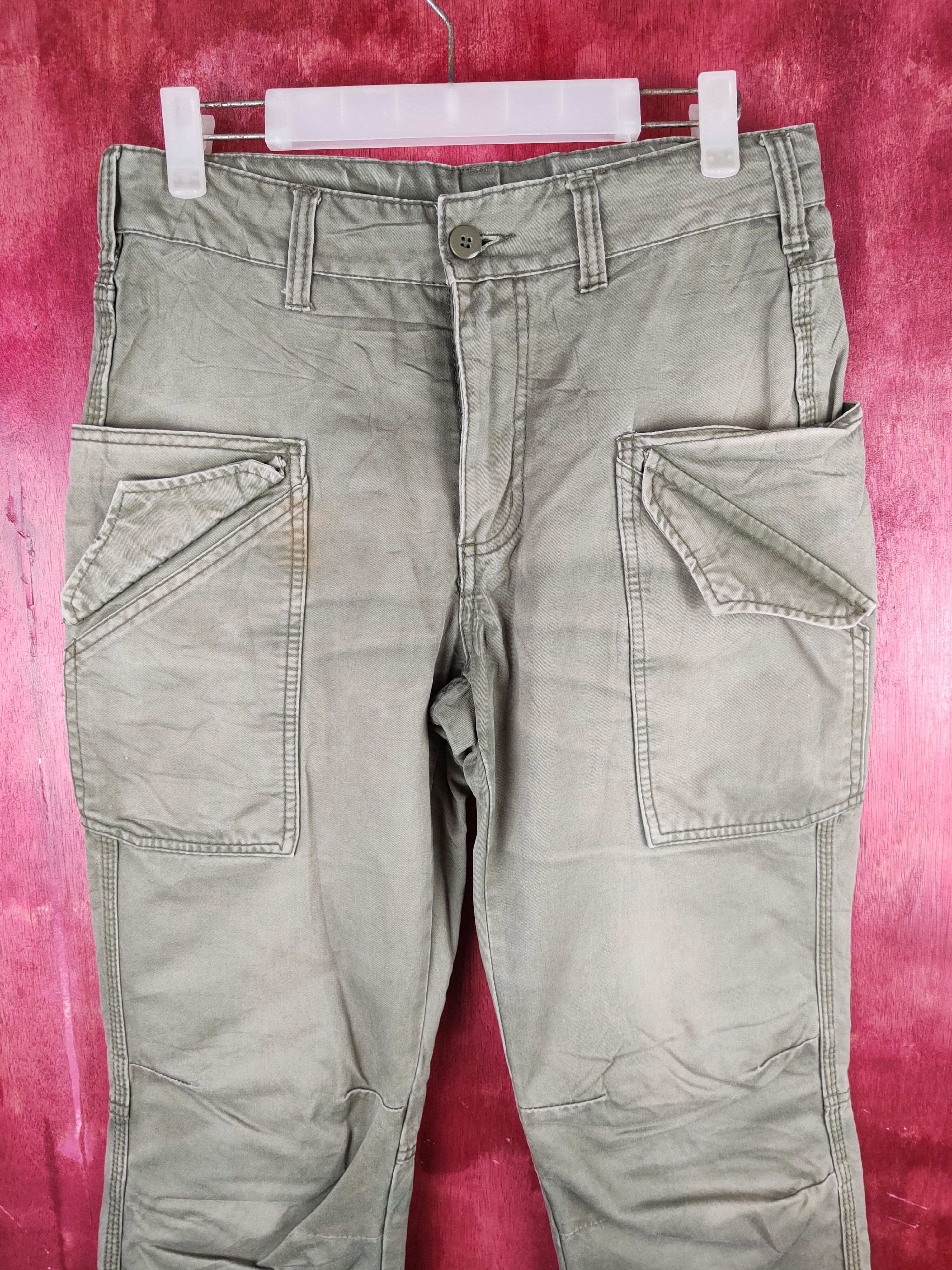 Japanese Brand Made in Heaven Faded Multipocket Tactical Cargo Pants #S785 Size US 30 / EU 46 - 2 Thumbnail