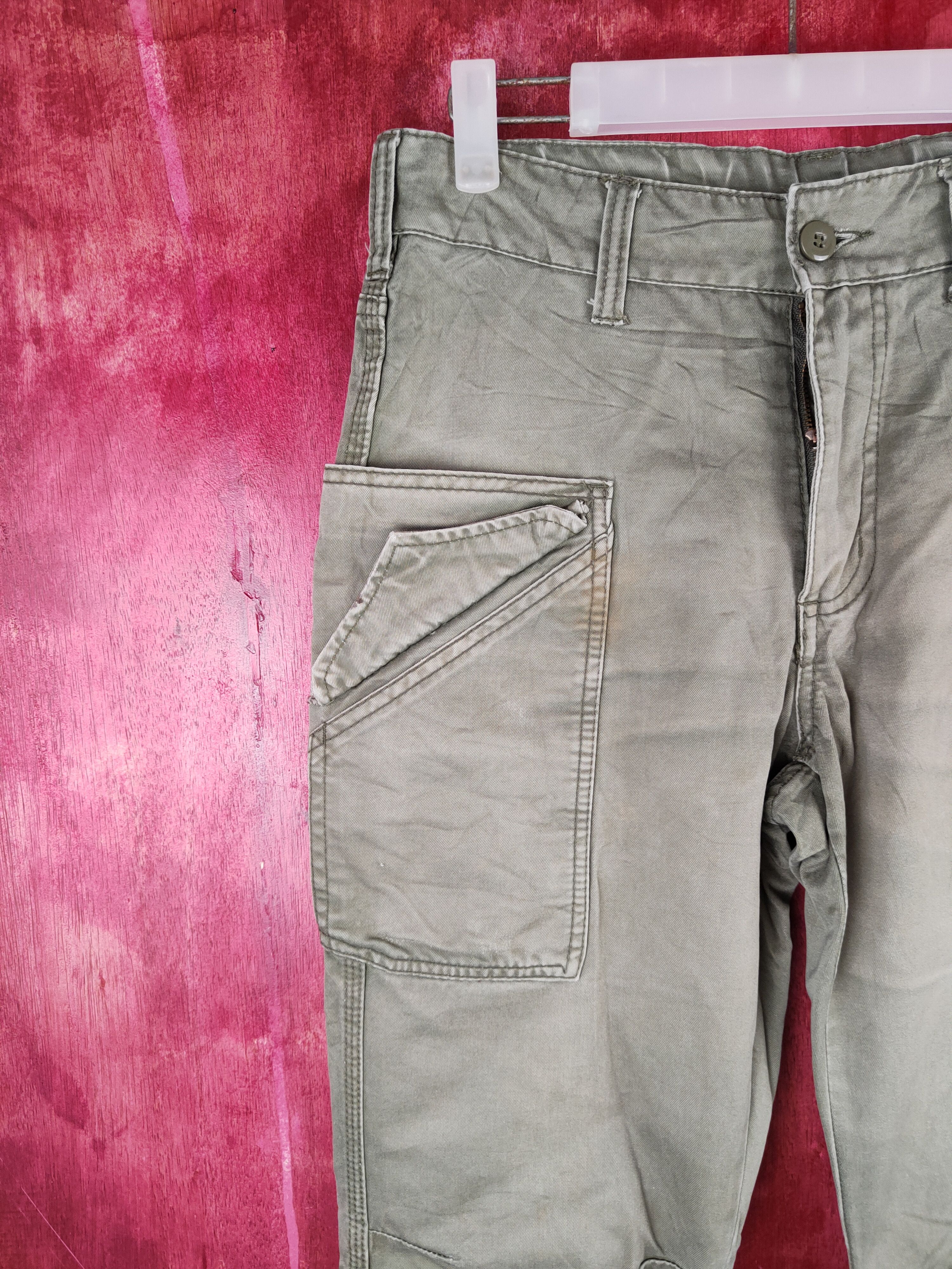 Japanese Brand Made in Heaven Faded Multipocket Tactical Cargo Pants #S785 Size US 30 / EU 46 - 3 Thumbnail