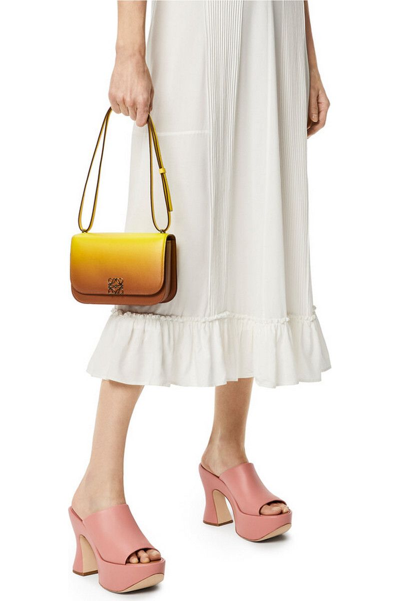 Loewe LOEWE Goya small yellow orange degrade leather bag Size ONE SIZE - 2 Thumbnail
