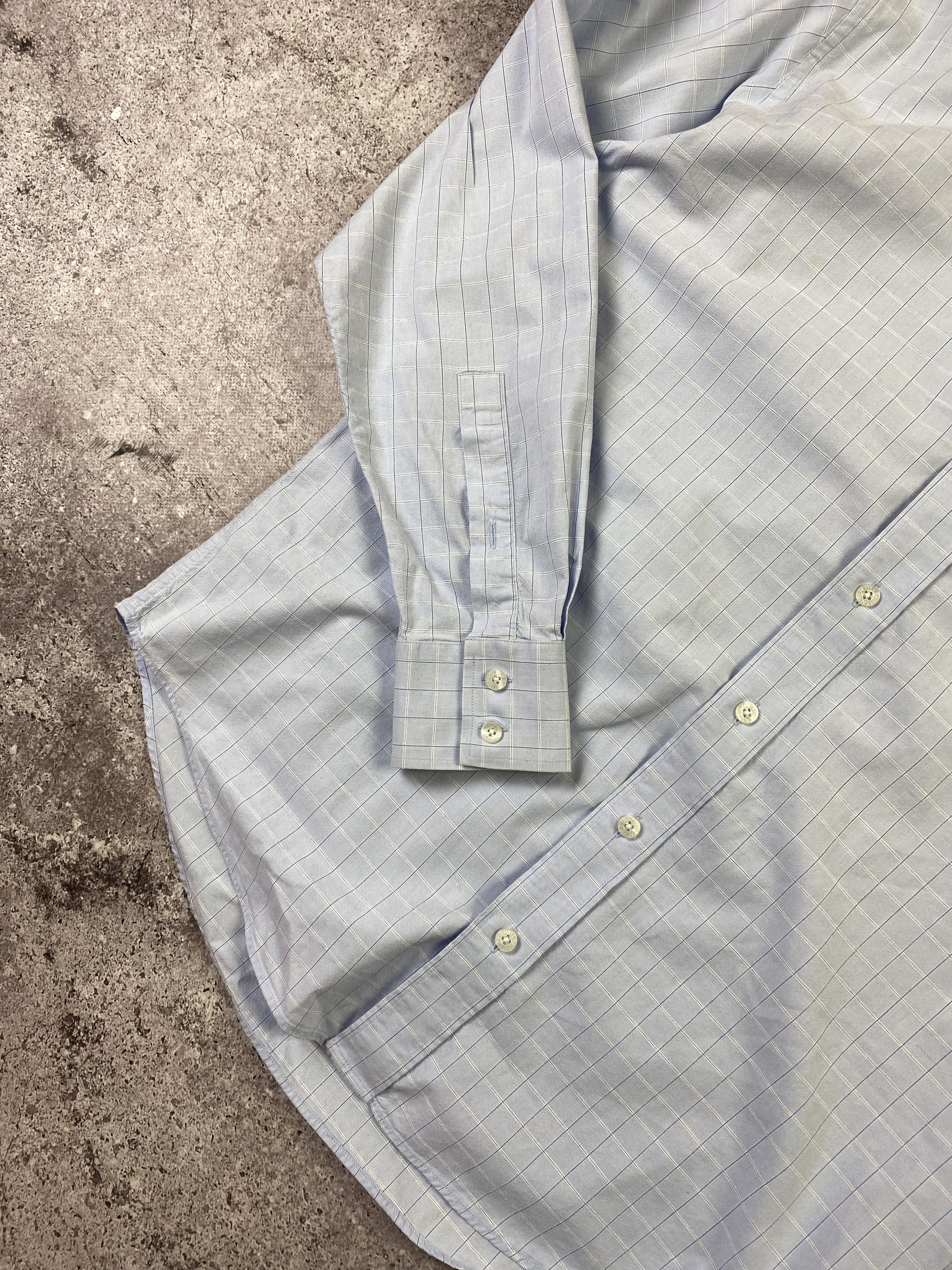 Vintage × Yves Saint Laurent Cotton YSL Shirt Summer Check Long Sleeve Size US L / EU 52-54 / 3 - 3 Thumbnail