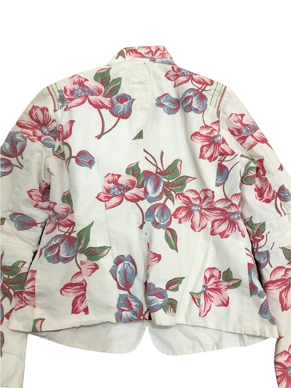 Marithe + Francois Girbaud Vintage Marithé Fràncois Girbaud Off White Floral Jacket Size US M / EU 48-50 / 2 - 3 Thumbnail