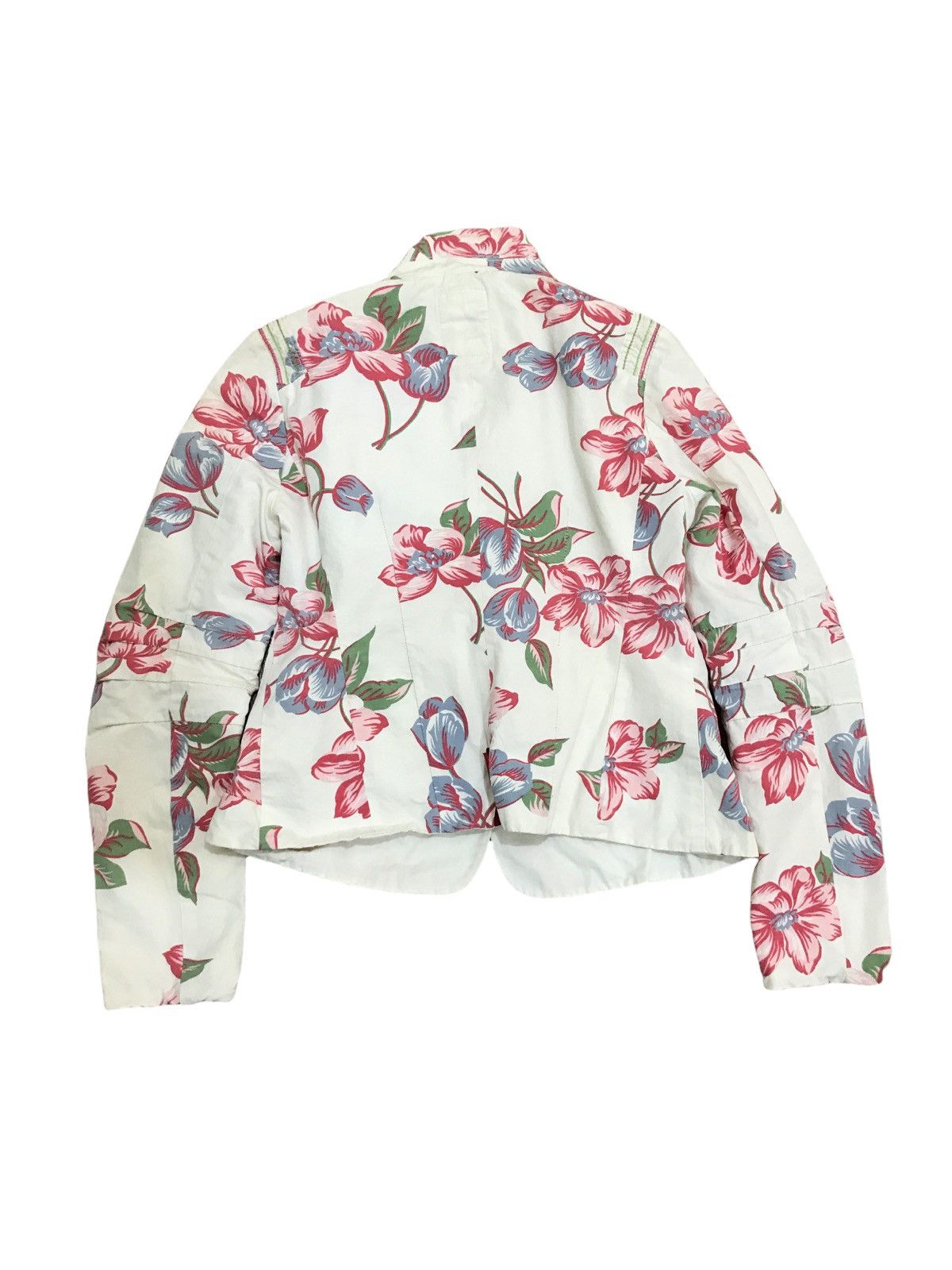 Marithe + Francois Girbaud Vintage Marithé Fràncois Girbaud Off White Floral Jacket Size US M / EU 48-50 / 2 - 2 Thumbnail