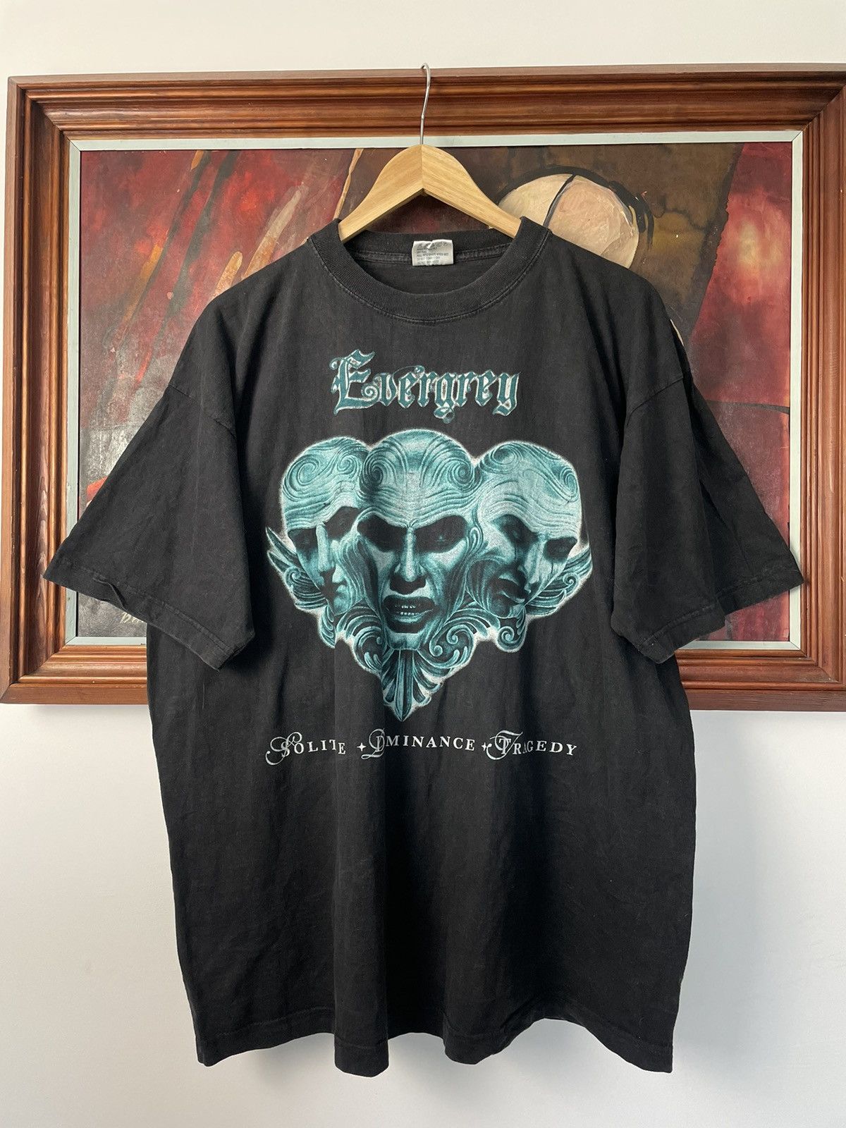 image of Band Tees x Vintage 90's OG 1999 Evergrey Metal Band Tee Gothic Hype in Black, Men's (Size XL)