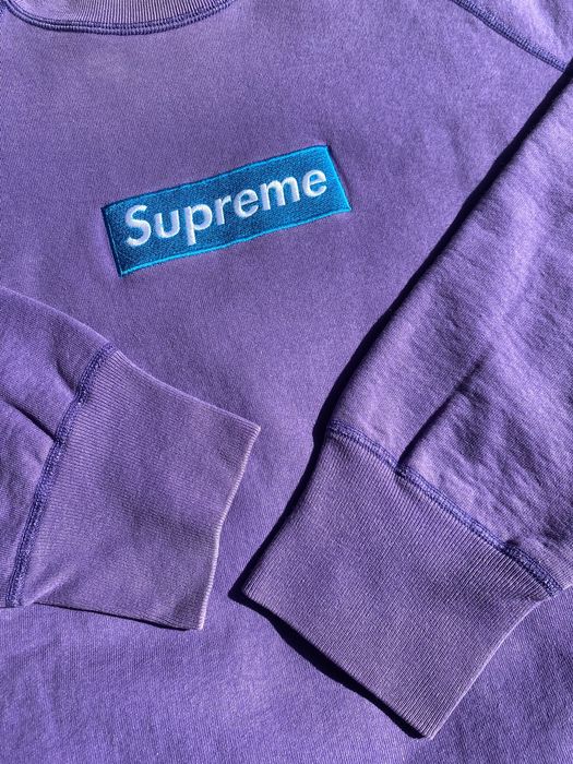 Teal on purple box logo sale