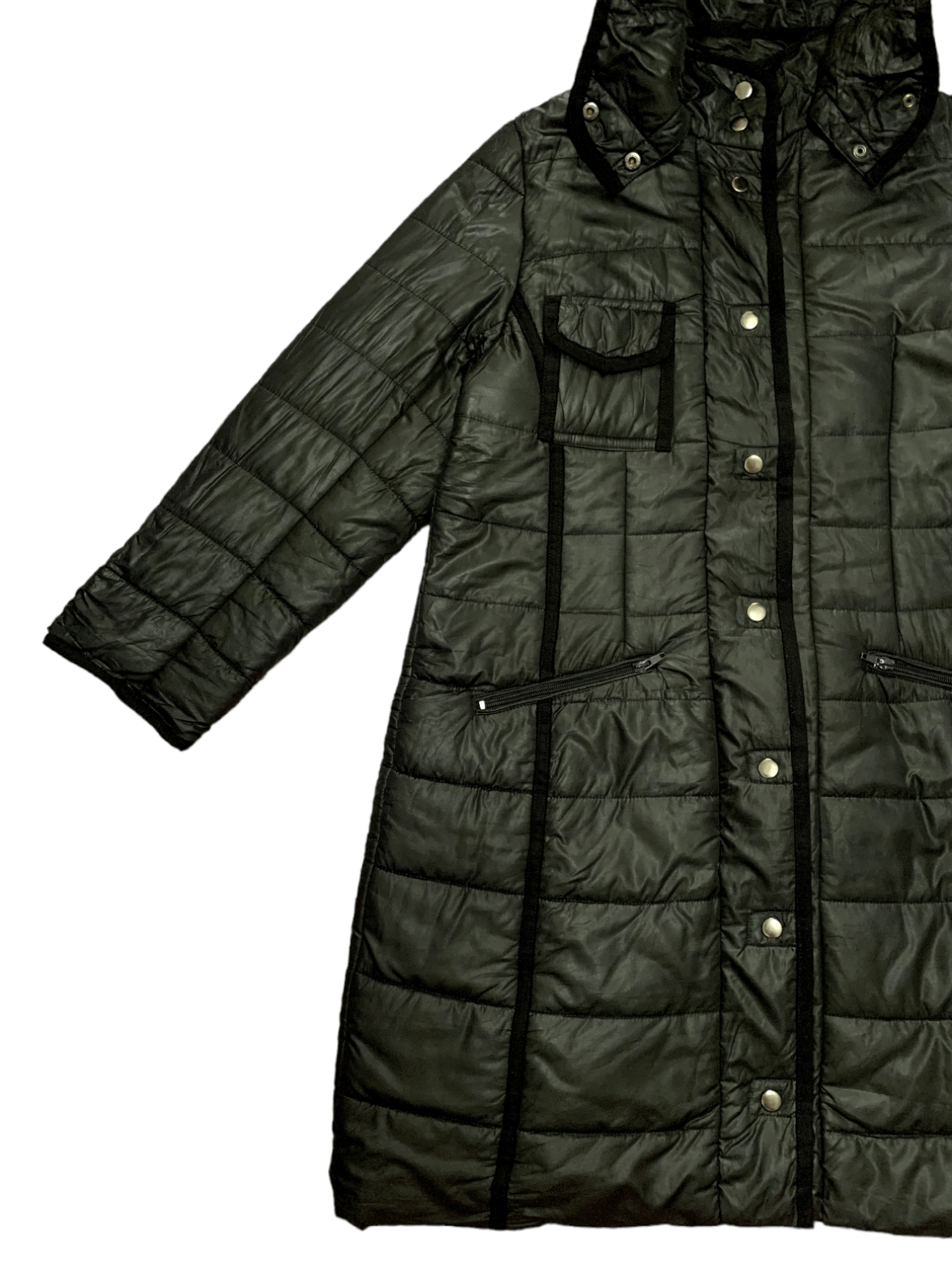 Japanese Brand Japanese Brand Button Front Puffer Hooded Raincoat 🖤 Size US M / EU 48-50 / 2 - 8 Thumbnail