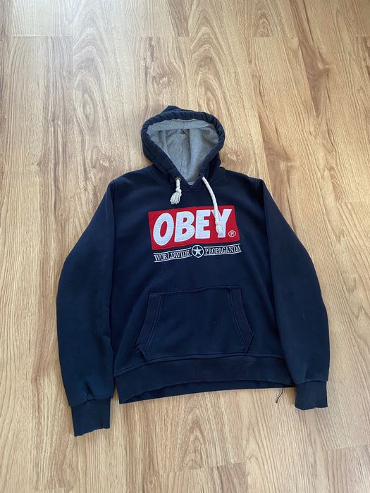 Vintage Vintage Obey Hoodie box logo big streetwear Grailed