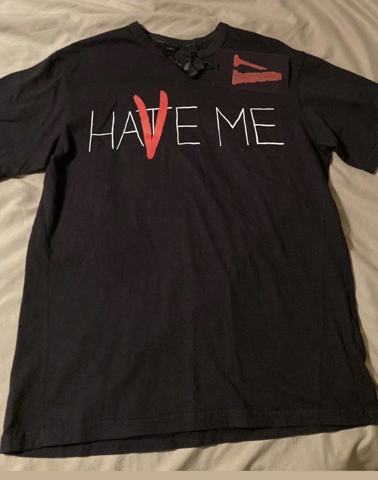 image of Vlone Hate Me / Have Me Tee in Black, Men's (Size Small)