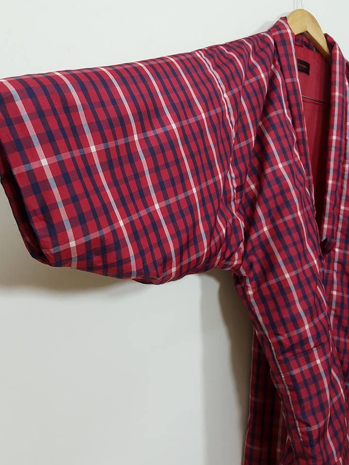 Other Haori Hanten McQueen Tartan Plaid Padded Noragi Jacket Size US L / EU 52-54 / 3 - 9 Thumbnail