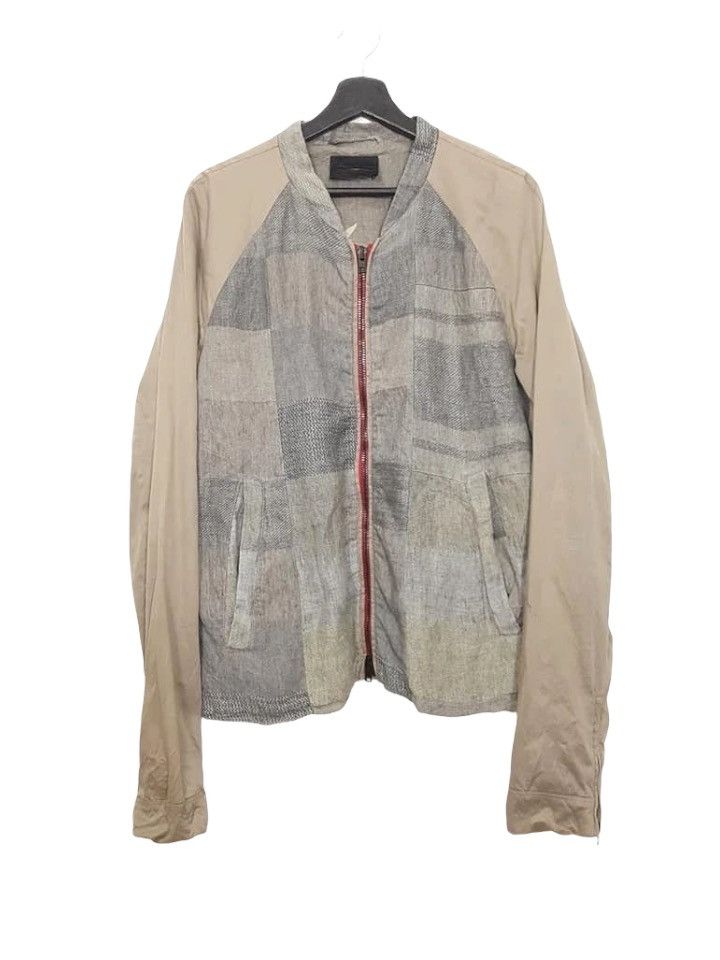 Diesel Black Gold Linen Cotton Blend Artisanal Zipper Jacket Size US M / EU 48-50 / 2 - 1 Thumbnail