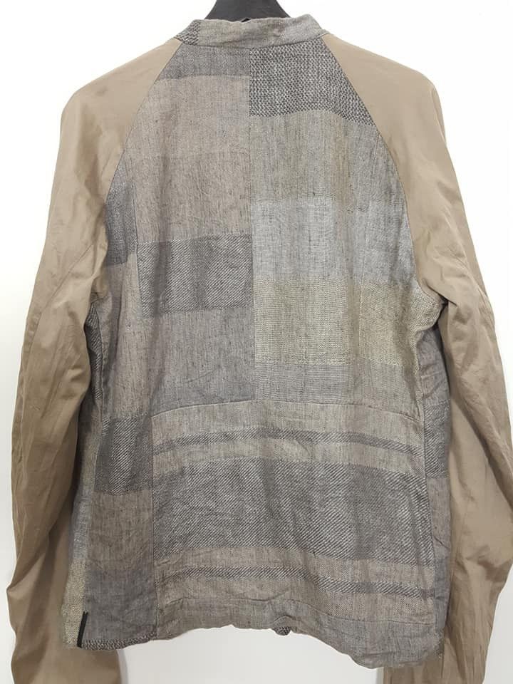 Diesel Black Gold Linen Cotton Blend Artisanal Zipper Jacket Size US M / EU 48-50 / 2 - 4 Thumbnail