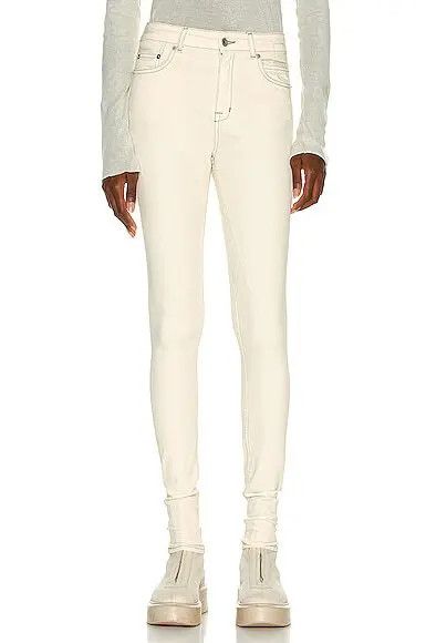 image of Rick Owens Detroit Cut Skinny Denim Jeans in Natural, Women's (Size 26)
