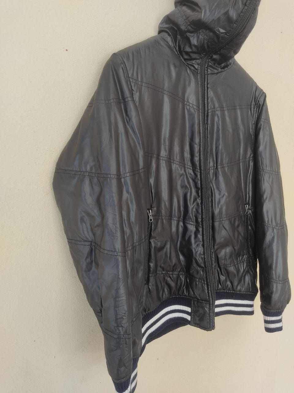 Avant Toi × Converse RARE! CONVERSE FULL ZIP BLACK PUFFER JACKET Size US L / EU 52-54 / 3 - 5 Thumbnail