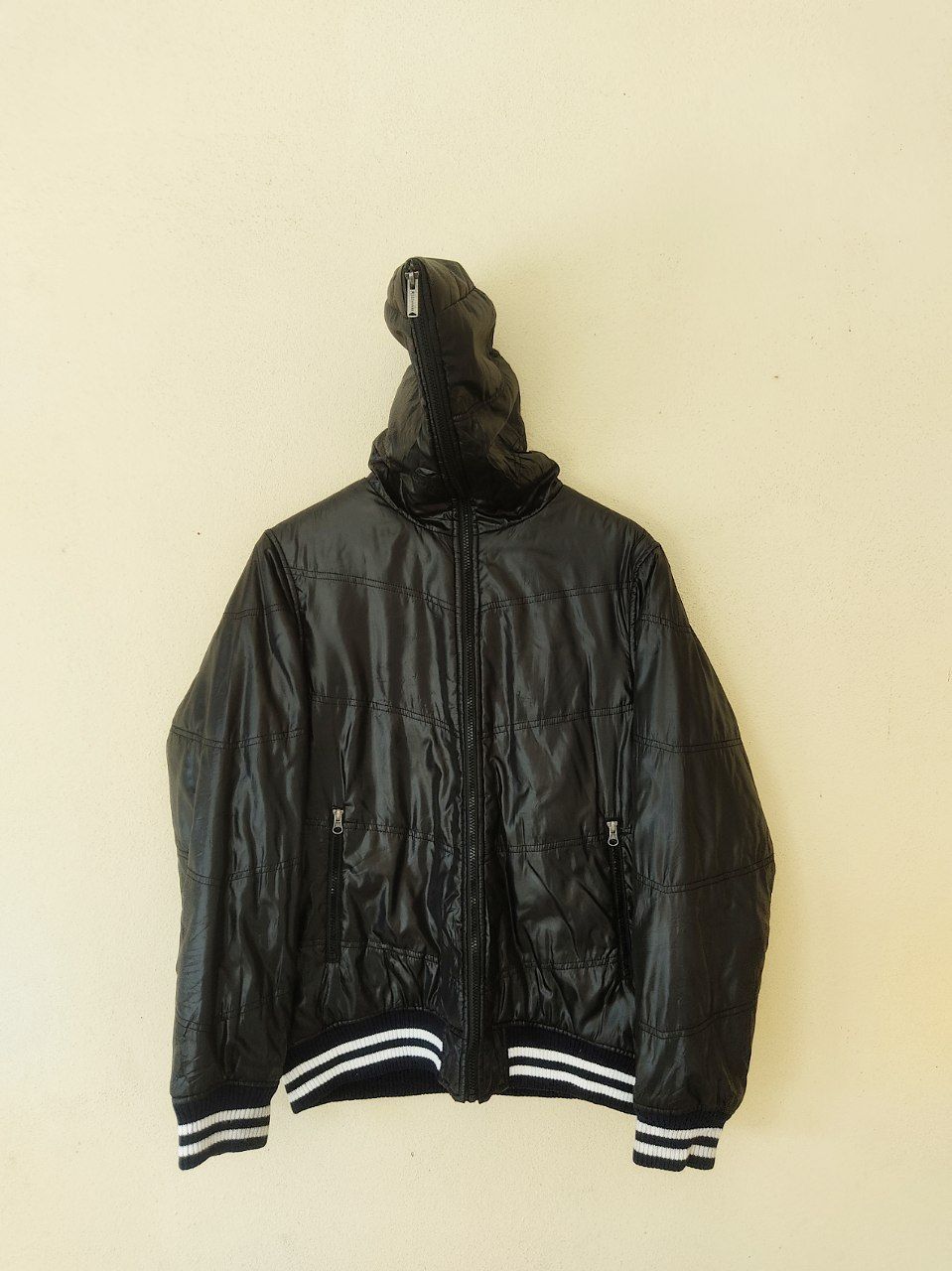 Avant Toi × Converse RARE! CONVERSE FULL ZIP BLACK PUFFER JACKET Size US L / EU 52-54 / 3 - 1 Thumbnail