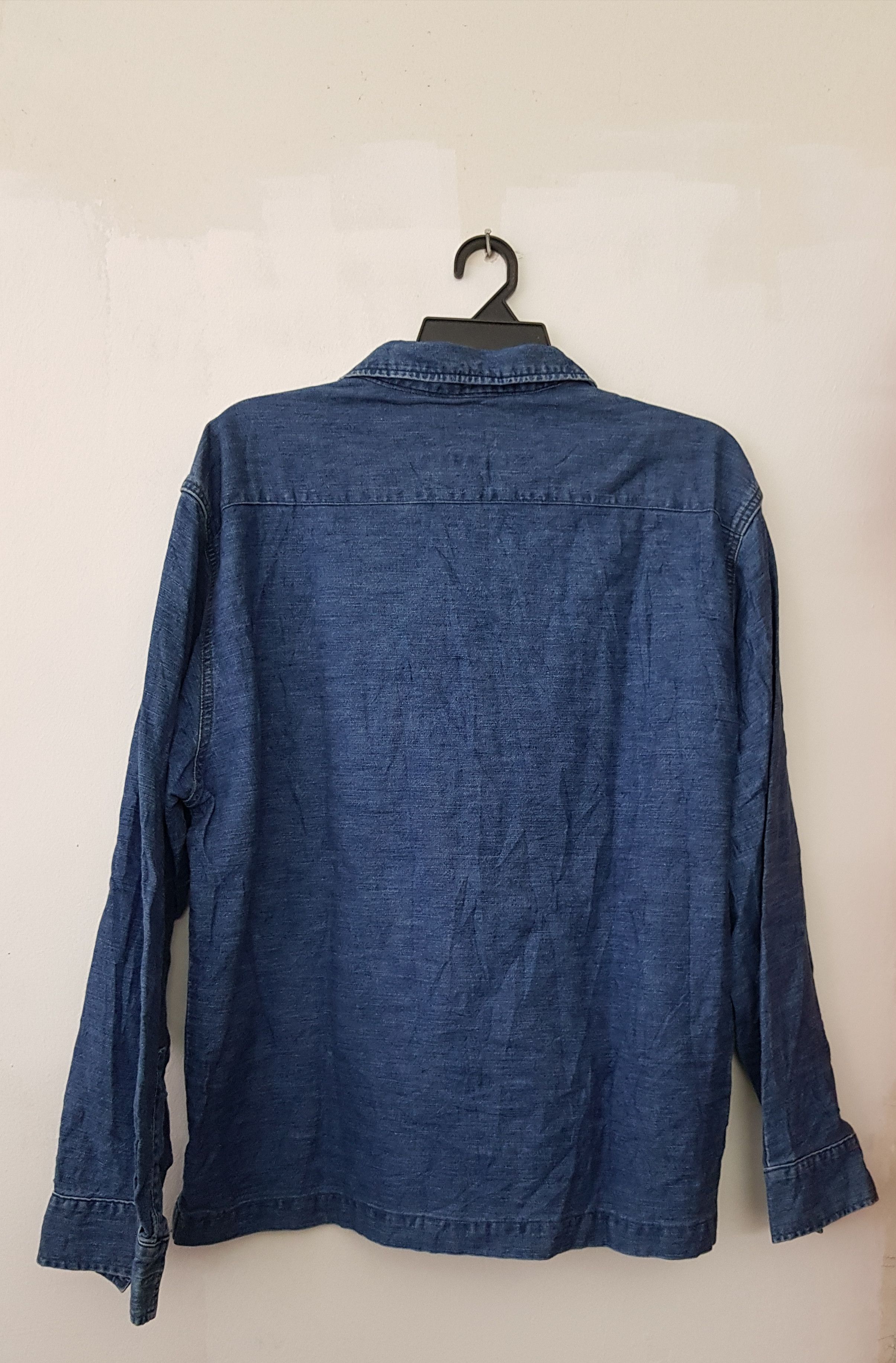 Indigo Vintage Indigo Denim Pullover Shirt with Tie String Size US L / EU 52-54 / 3 - 2 Thumbnail