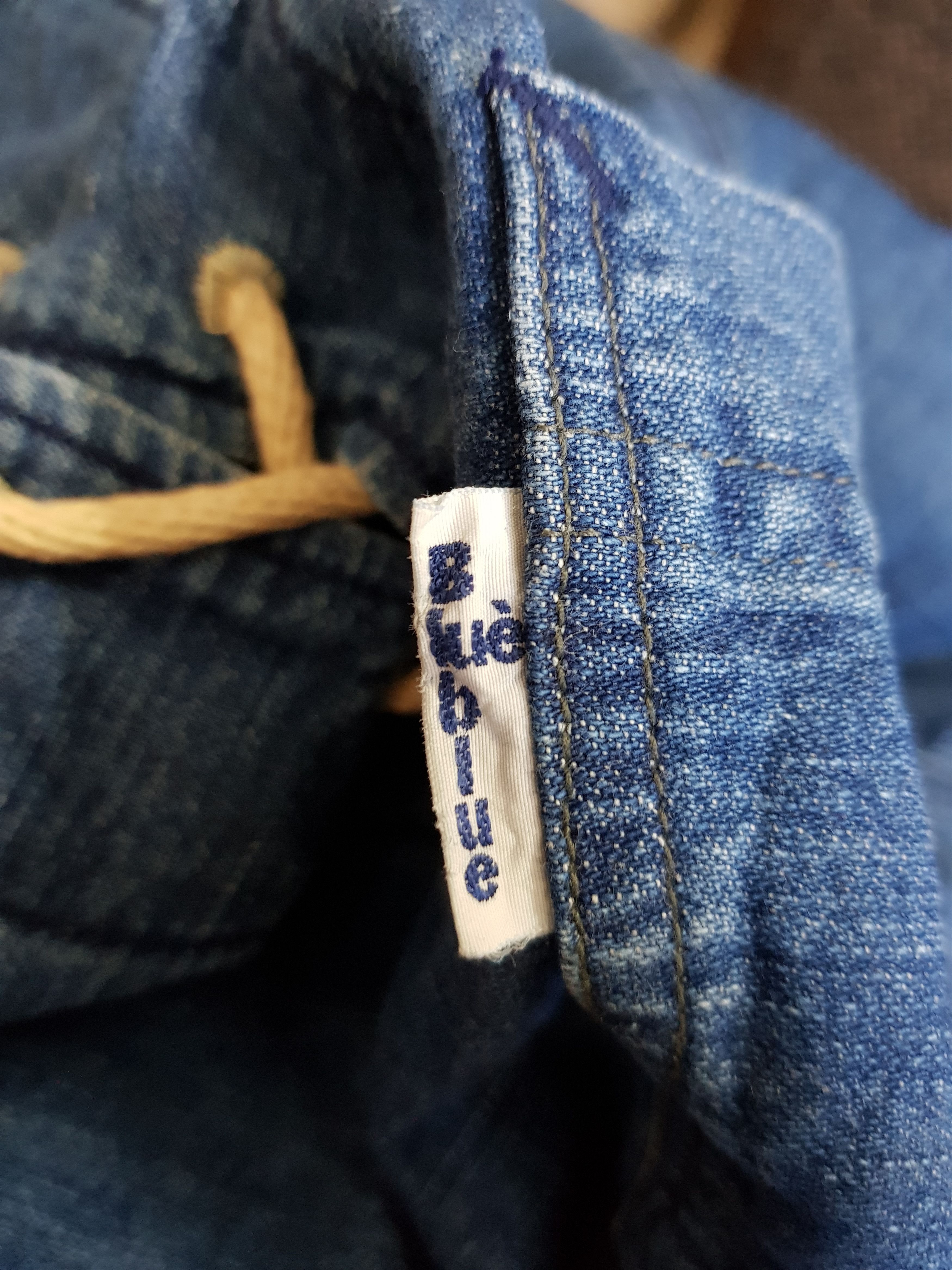 Indigo Vintage Indigo Denim Pullover Shirt with Tie String Size US L / EU 52-54 / 3 - 3 Thumbnail